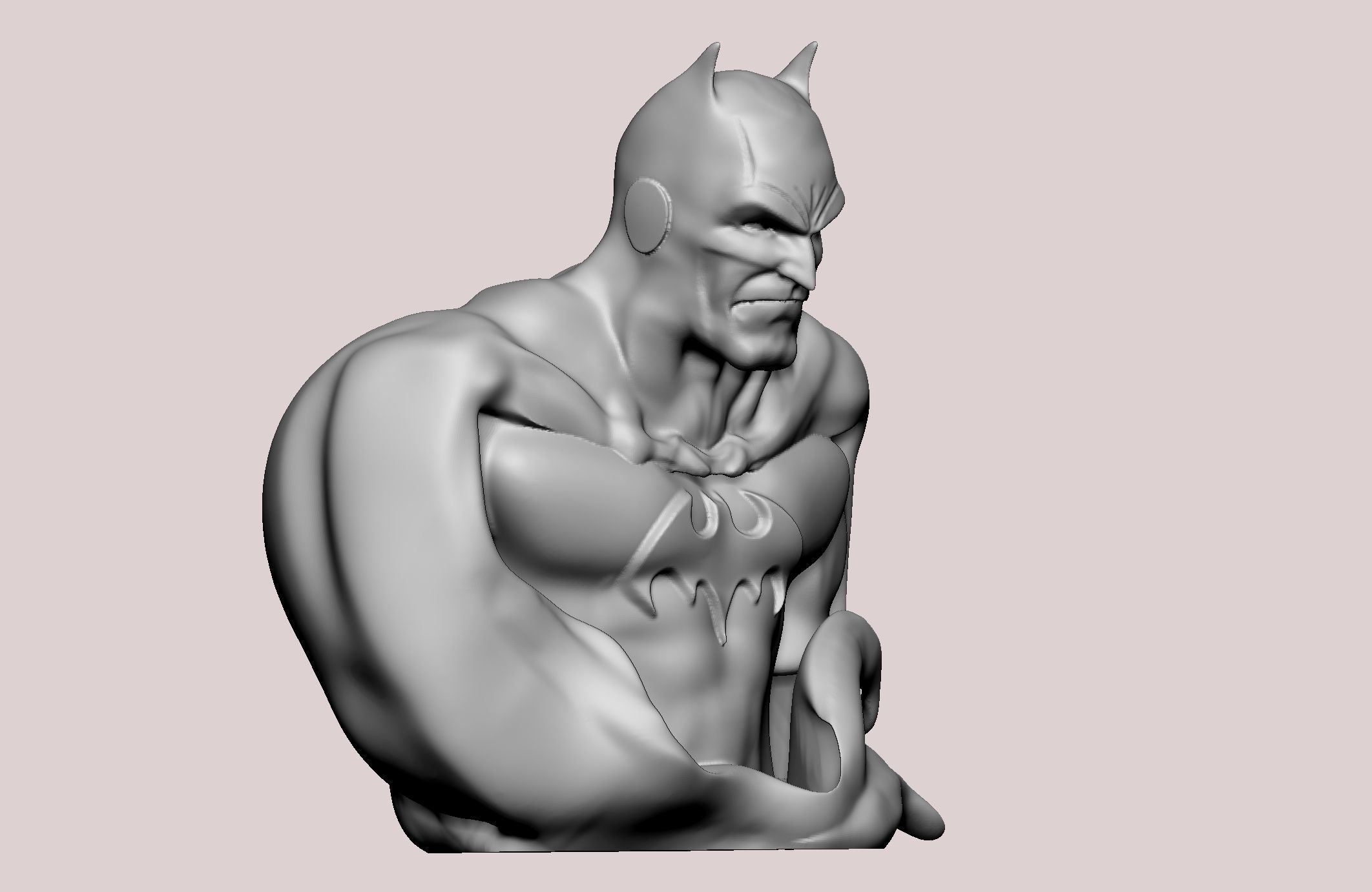 Batman statue 3D print model_25