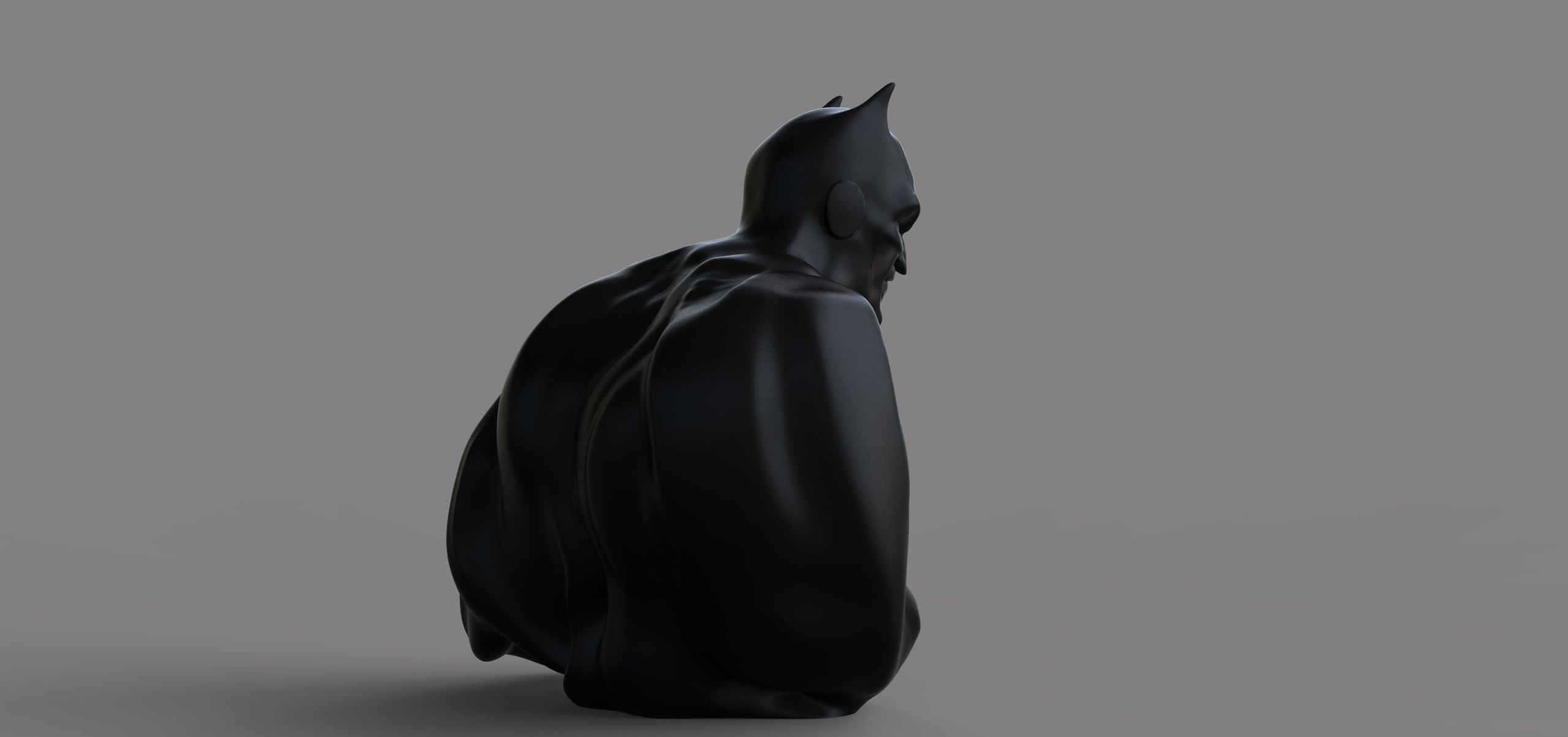 Batman statue 3D print model_3