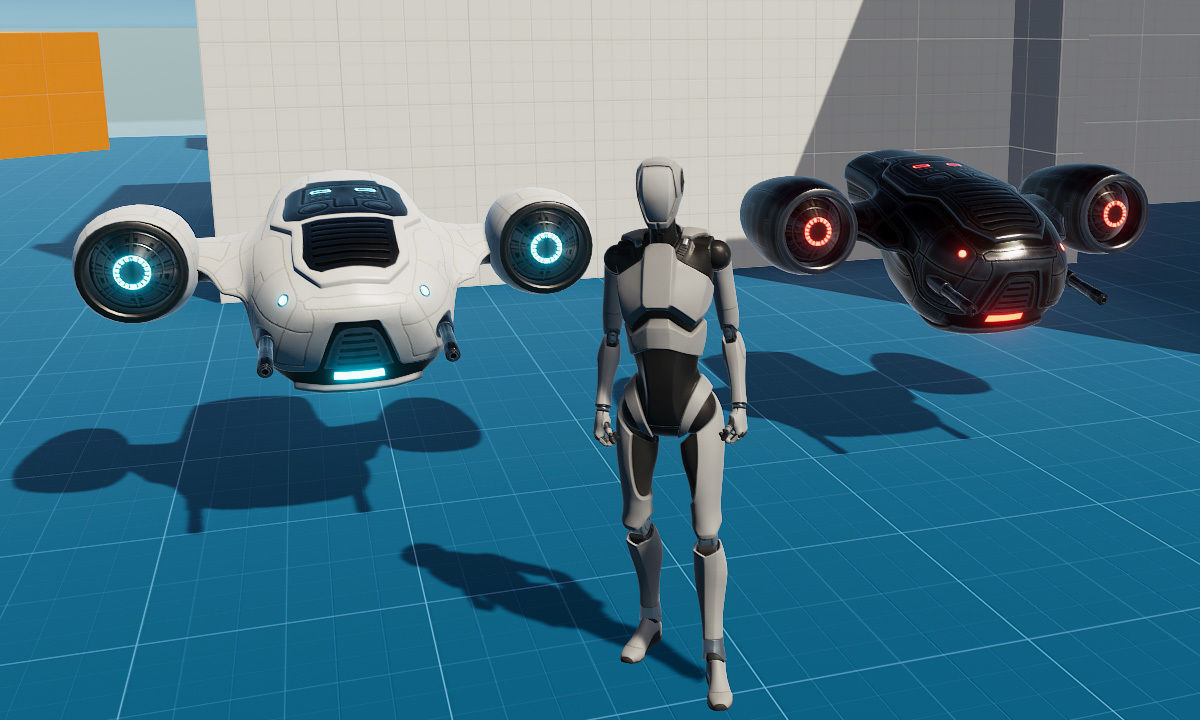 Sci Fi Robot Drone  Low-poly 3D model_1