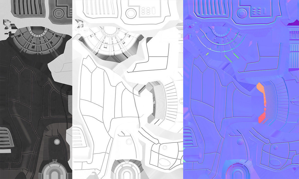 Sci Fi Robot Drone  Low-poly 3D model_8