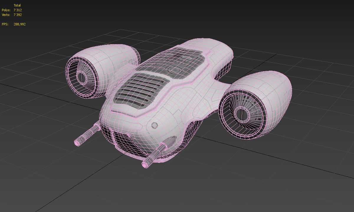 Sci Fi Robot Drone  Low-poly 3D model_9