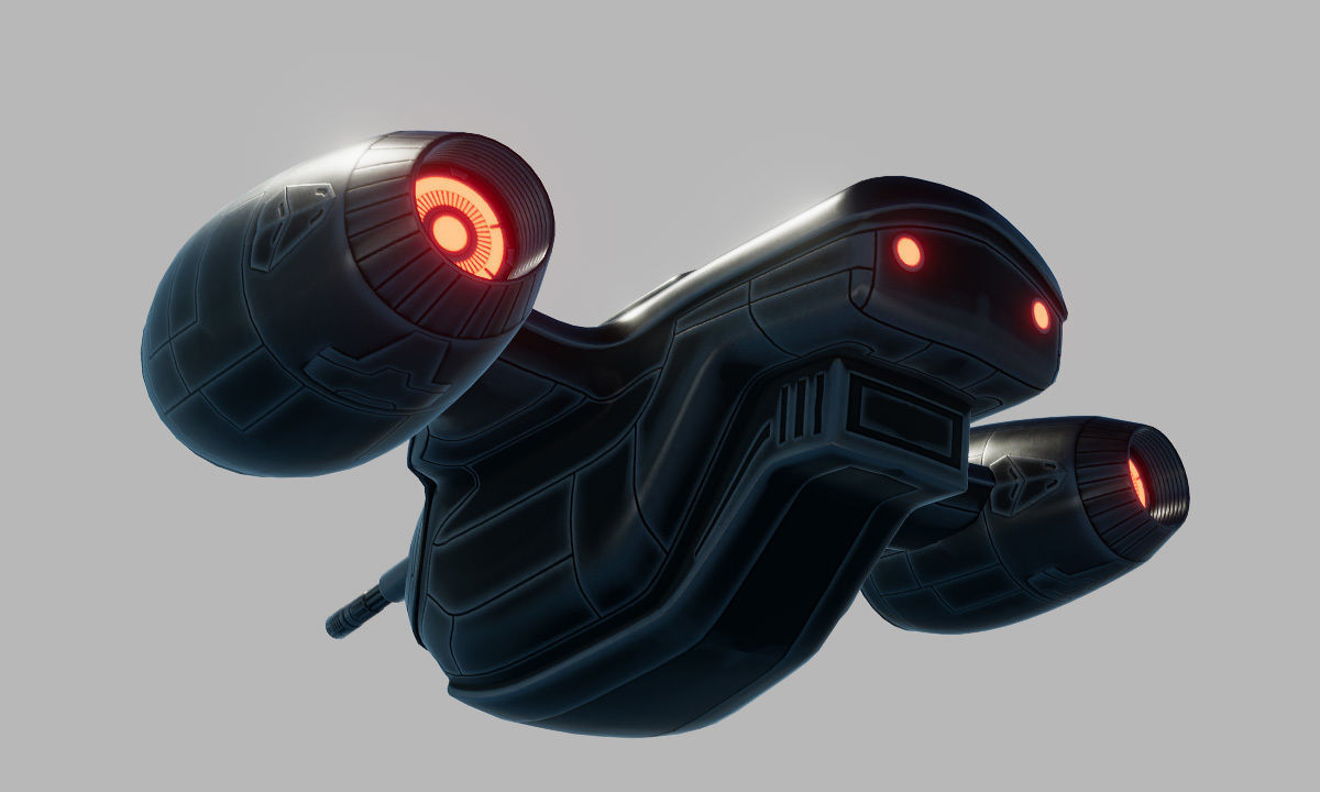 Sci Fi Robot Drone  Low-poly 3D model_7
