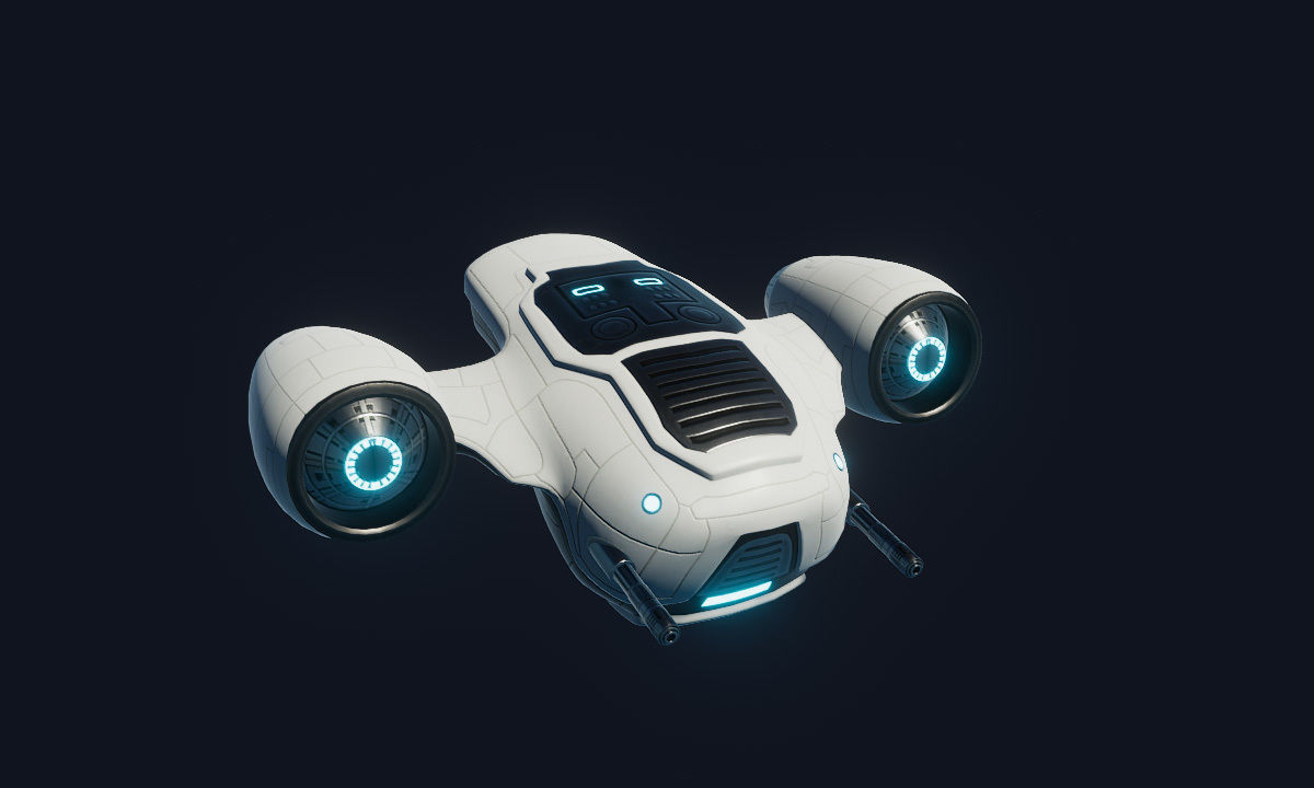 Sci Fi Robot Drone  Low-poly 3D model_3