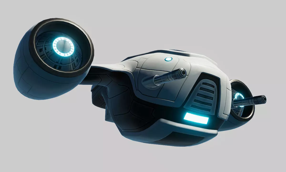 Sci Fi Robot Drone  Low-poly 3D model_0