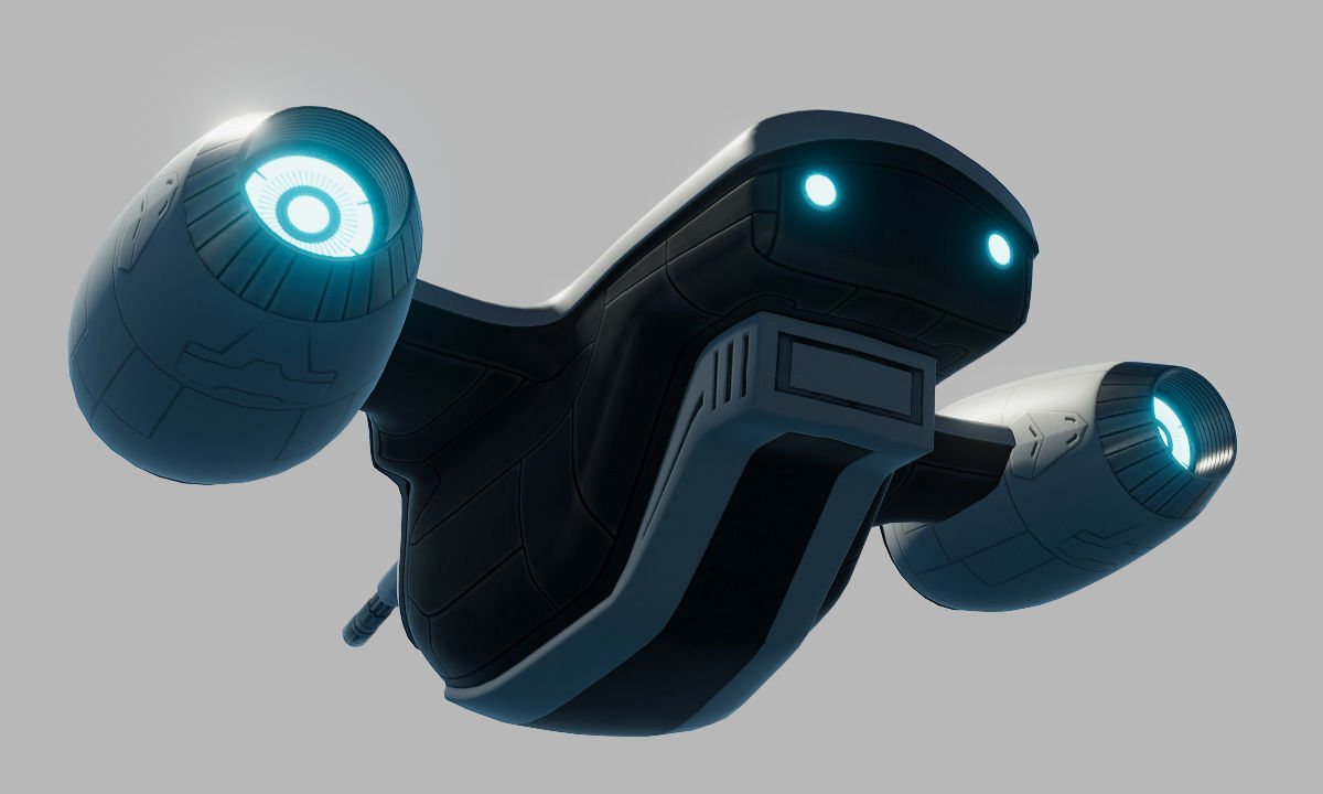 Sci Fi Robot Drone  Low-poly 3D model_4