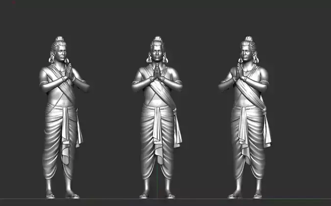 indian God Ram 3d model  3D print model