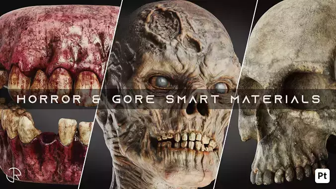 Horror and Gore Smart Materials for Substance 3d Painter Vol 01 Texture