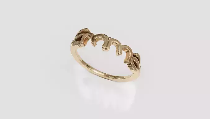 Emma name ring personalized jewelry design collection 3D print model