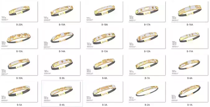 20 Belt Diamond Branded Unisex Bracelet  