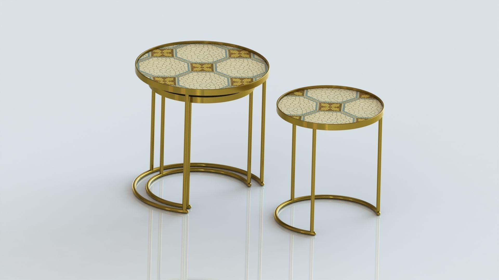 Classic Table Model A 3D model_4