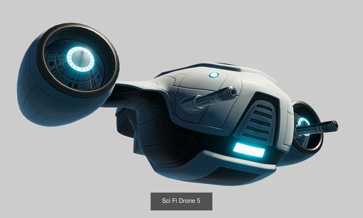 Sci Fi Drones 3D Model Collection_8