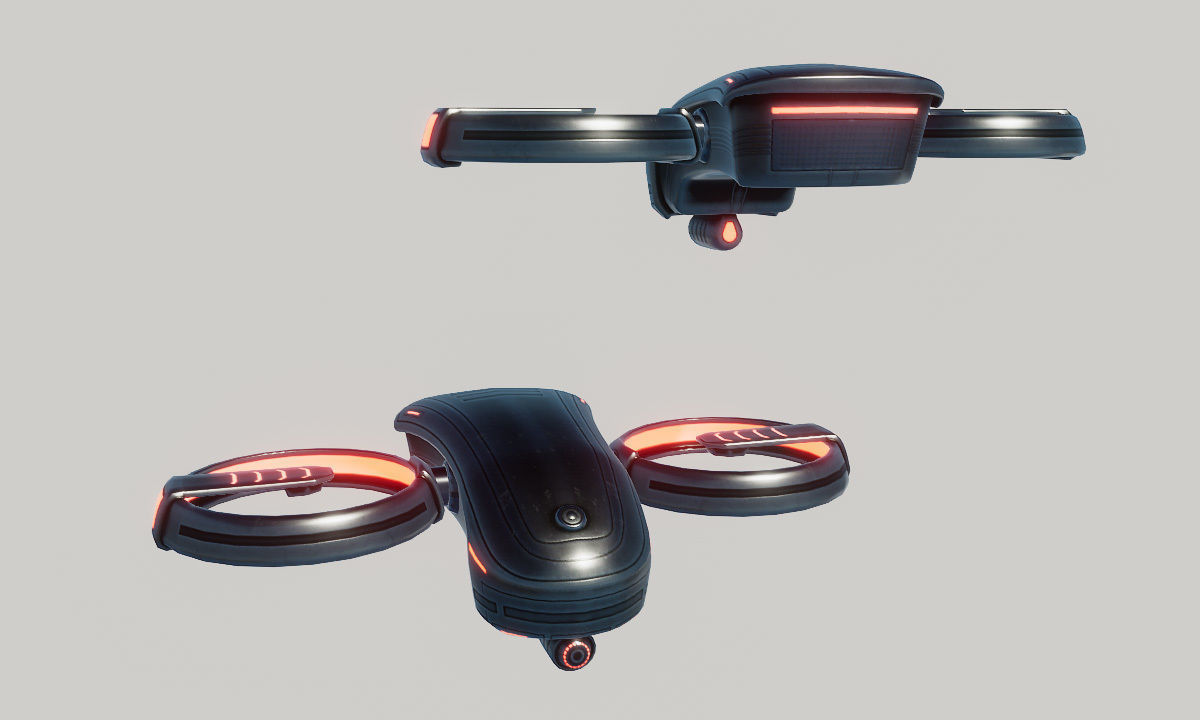Sci Fi Drones 3D Model Collection_10