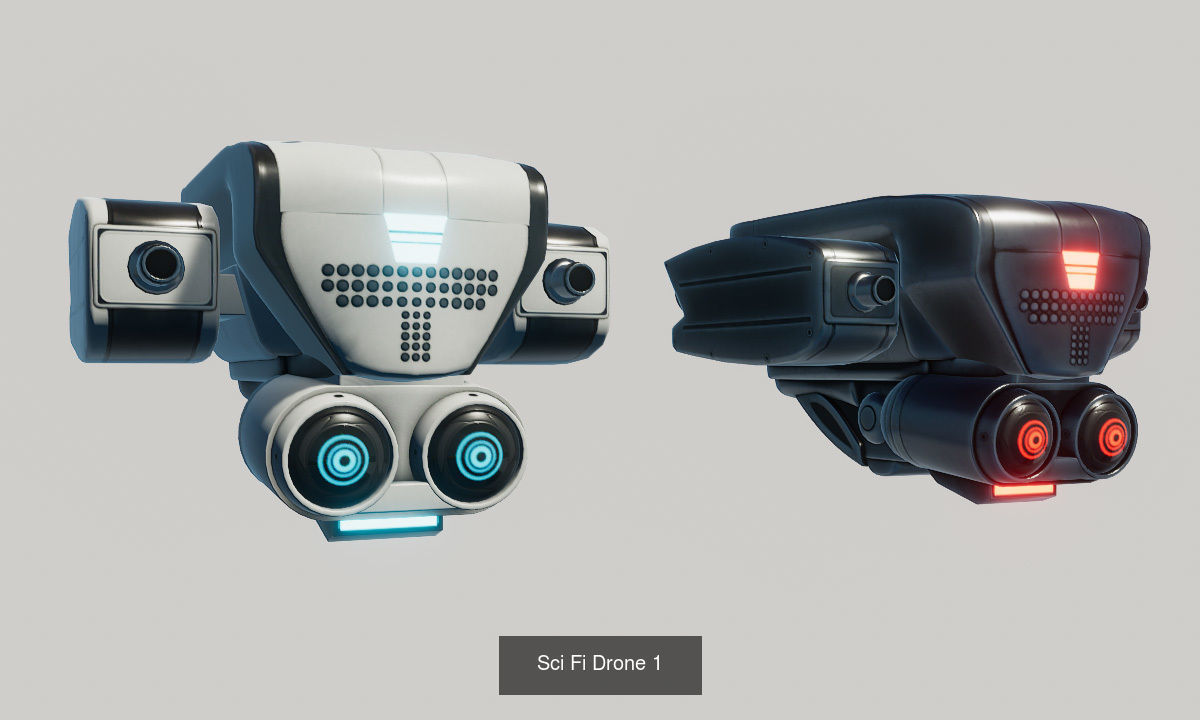 Sci Fi Drones 3D Model Collection_6