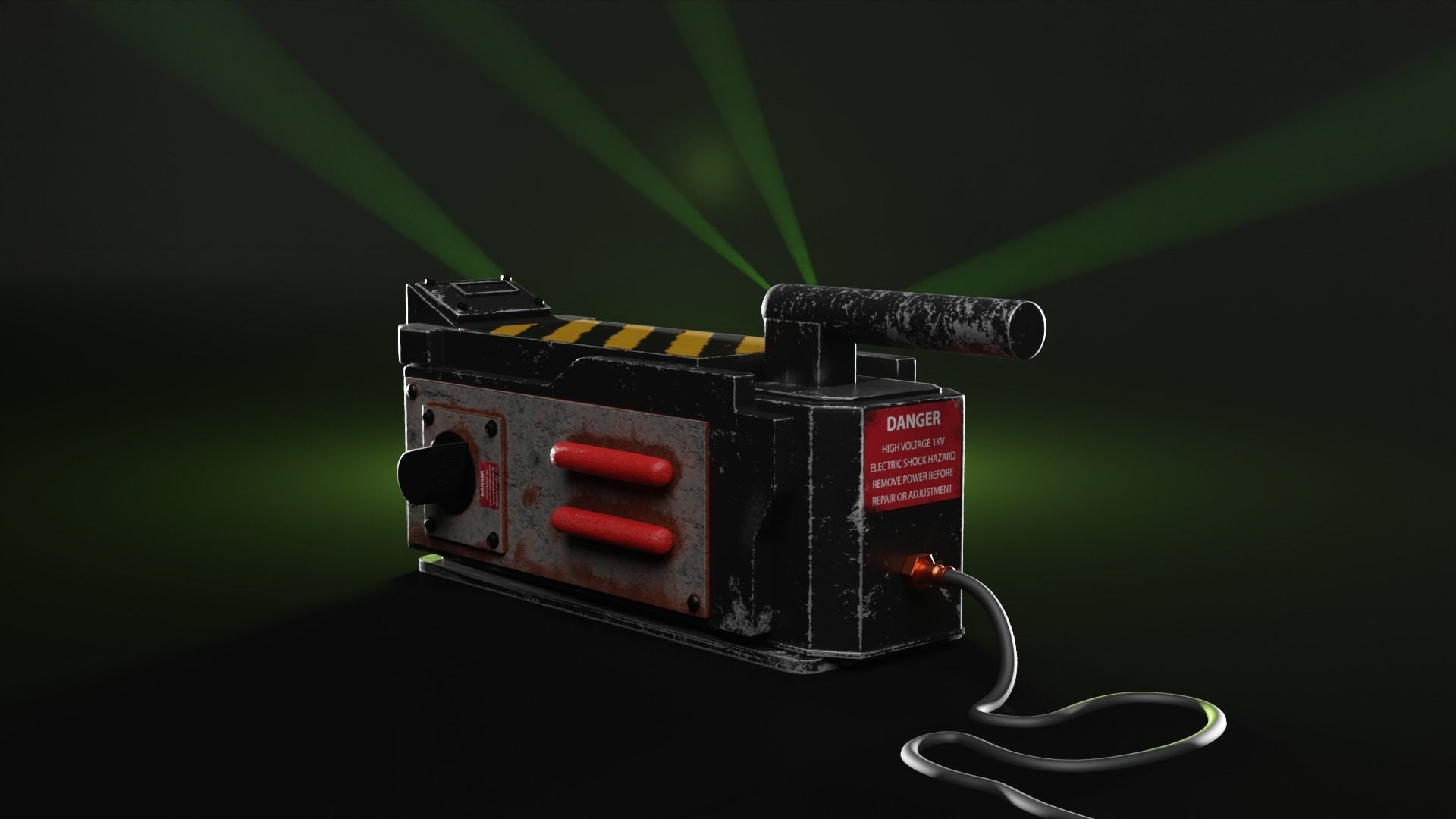 Ghostbuster Trap Ghost Machine with studio 3D model_1