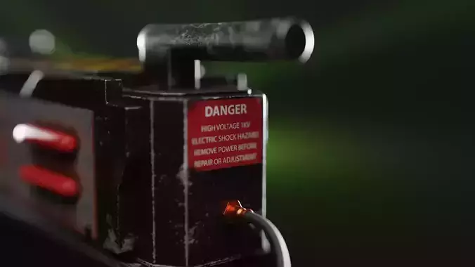 Ghostbuster Trap Ghost Machine with studio 3D model