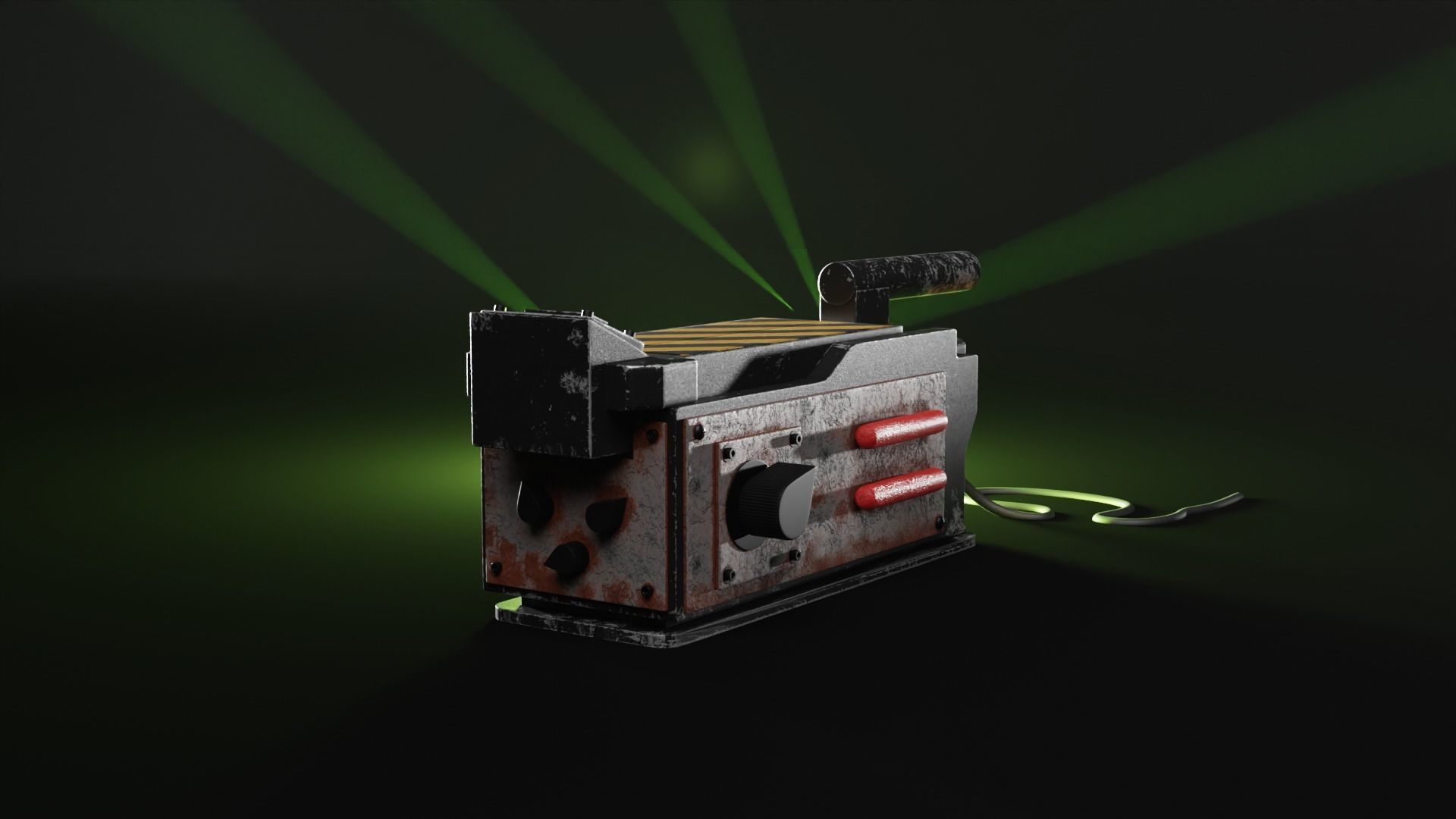 Ghostbuster Trap Ghost Machine with studio 3D model_3
