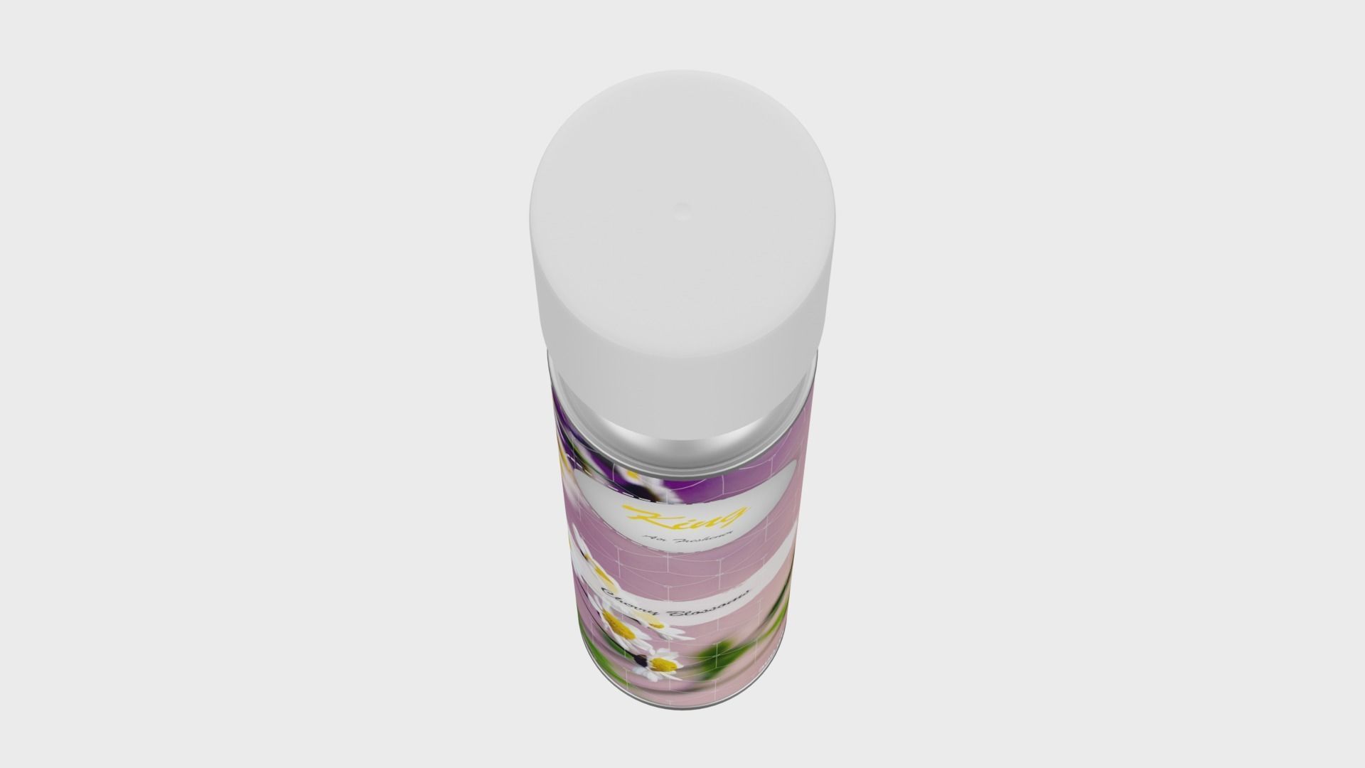 Room spray bottle metal body plastic lid with texture 3D model_3