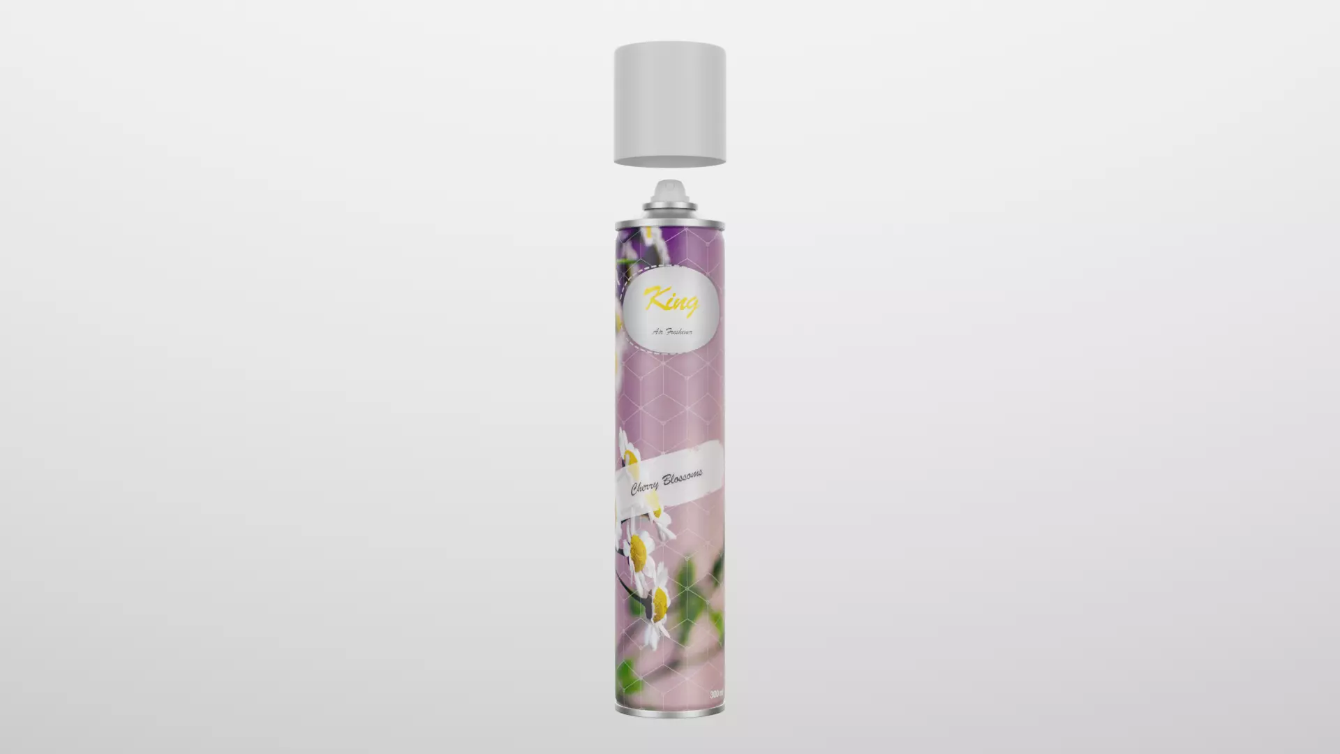 Room spray bottle metal body plastic lid with texture 3D model_0