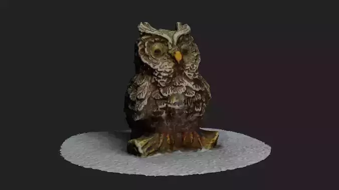 Scan Owl decorative sculpted Model