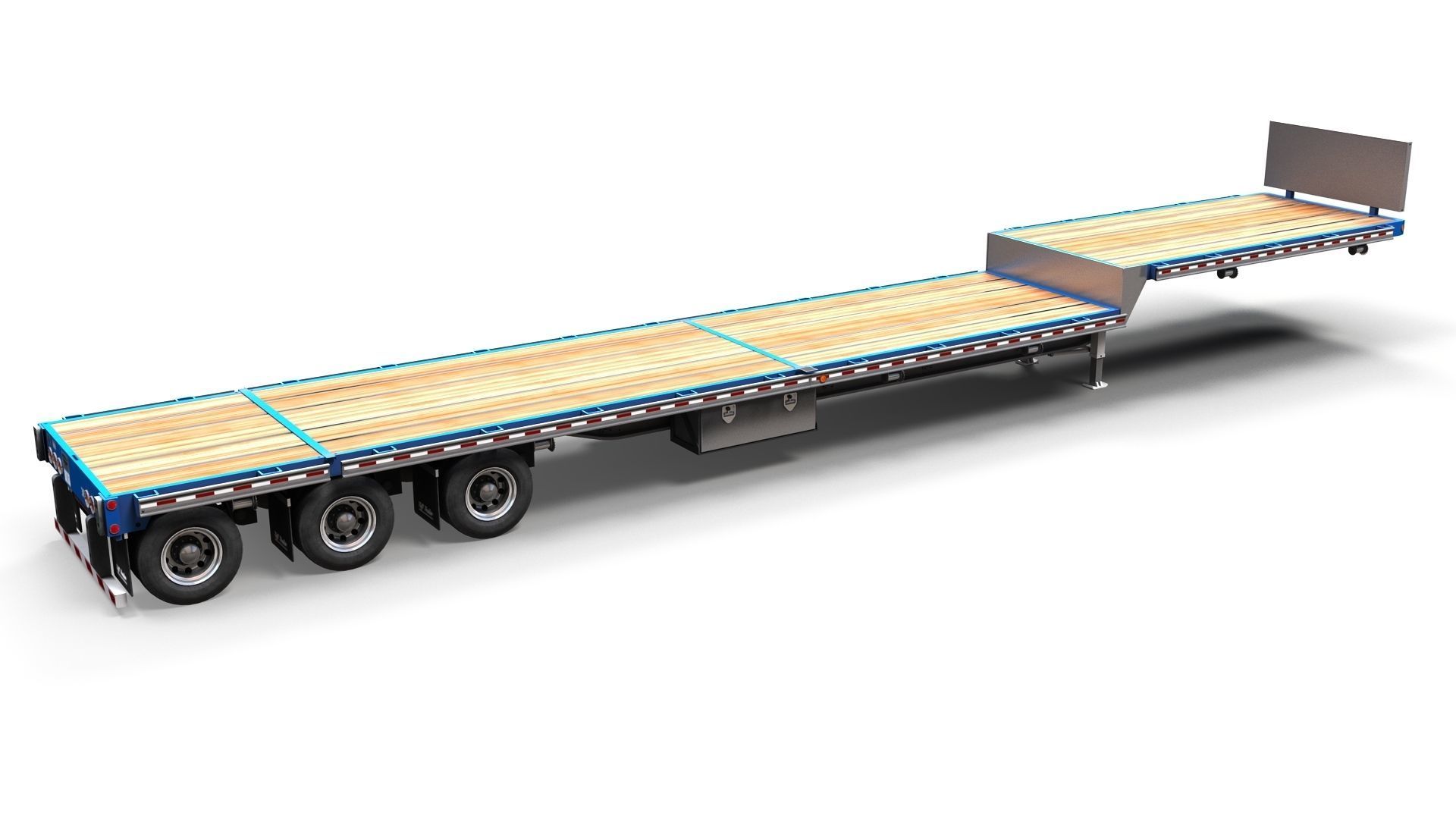 Dropdeck  Trailer Low-poly 3D model_7
