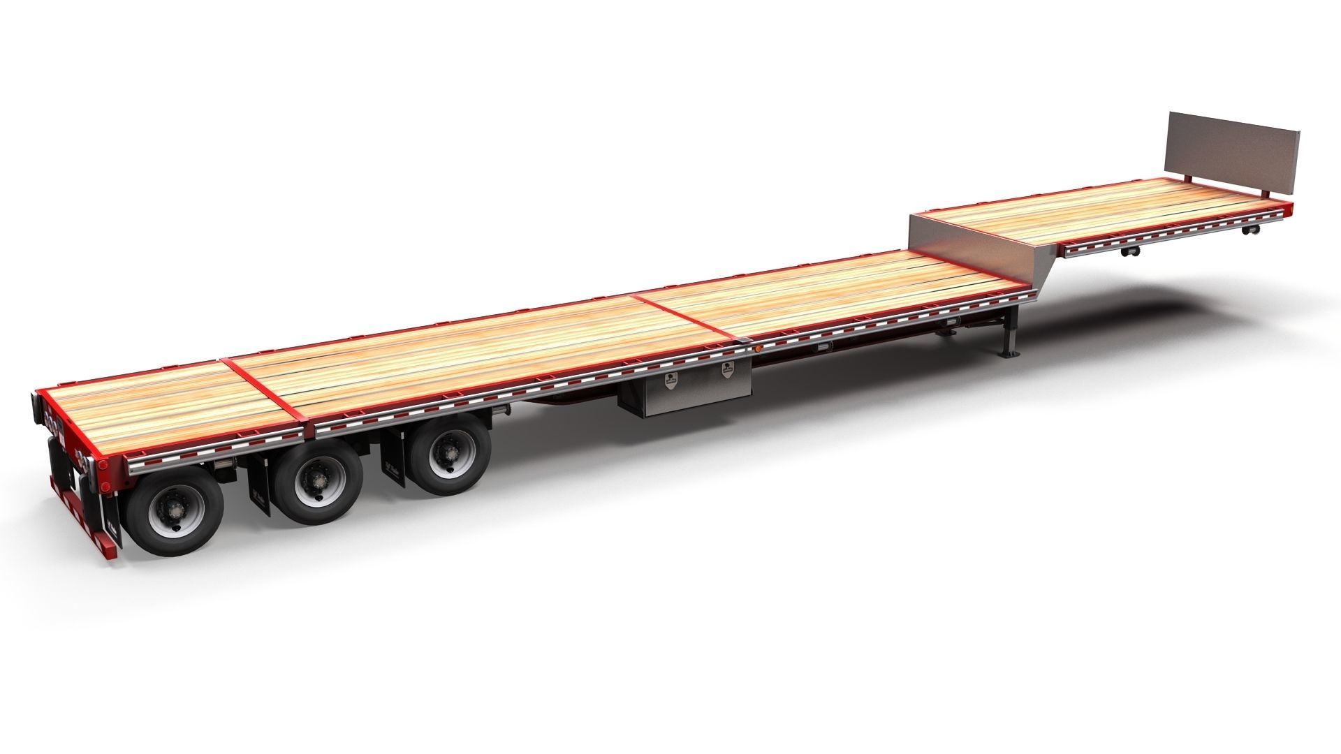 Dropdeck  Trailer Low-poly 3D model_3
