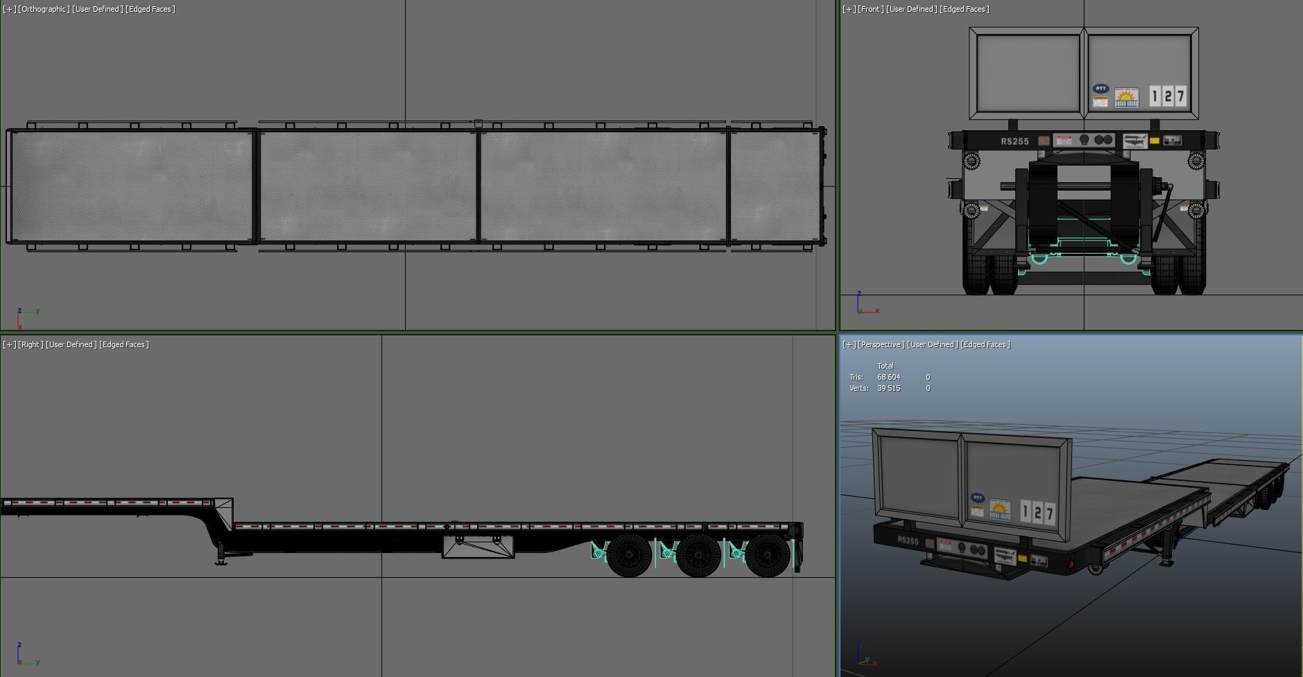 Dropdeck  Trailer Low-poly 3D model_39
