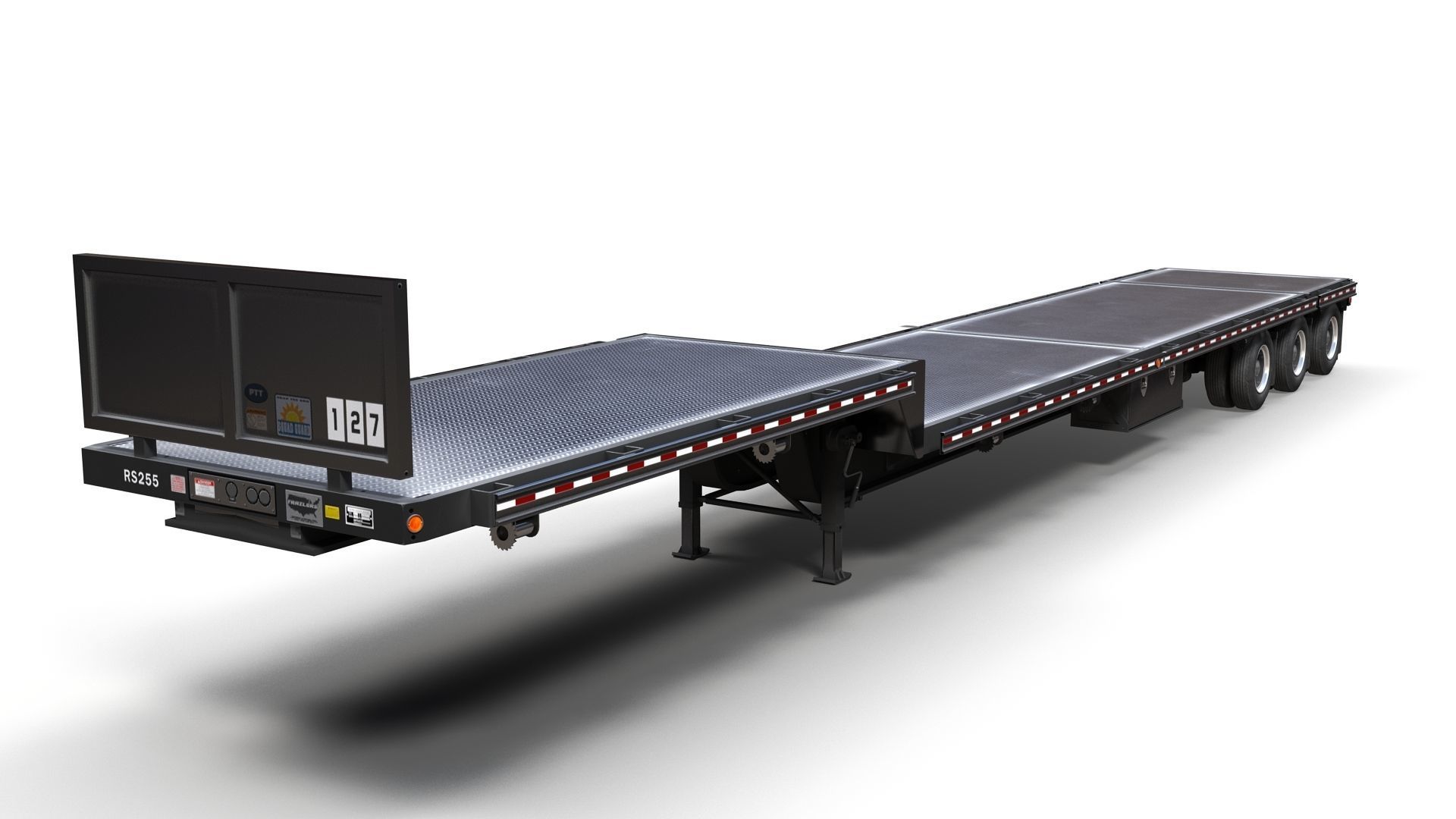 Dropdeck  Trailer Low-poly 3D model_10