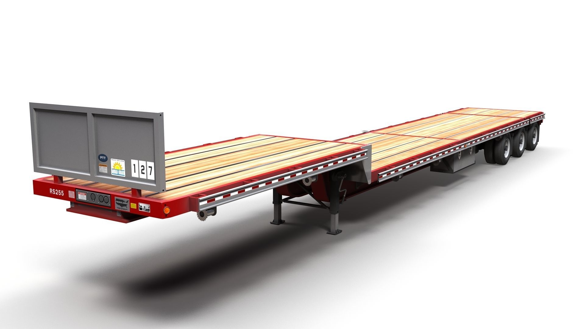 Dropdeck  Trailer Low-poly 3D model_2