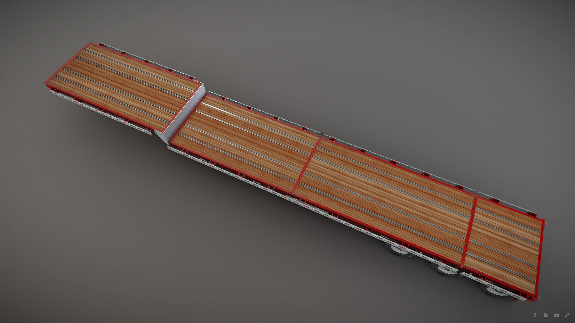 Dropdeck  Trailer Low-poly 3D model_29