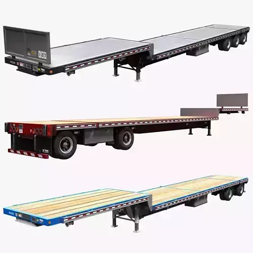 Dropdeck  Trailer Low-poly 3D model