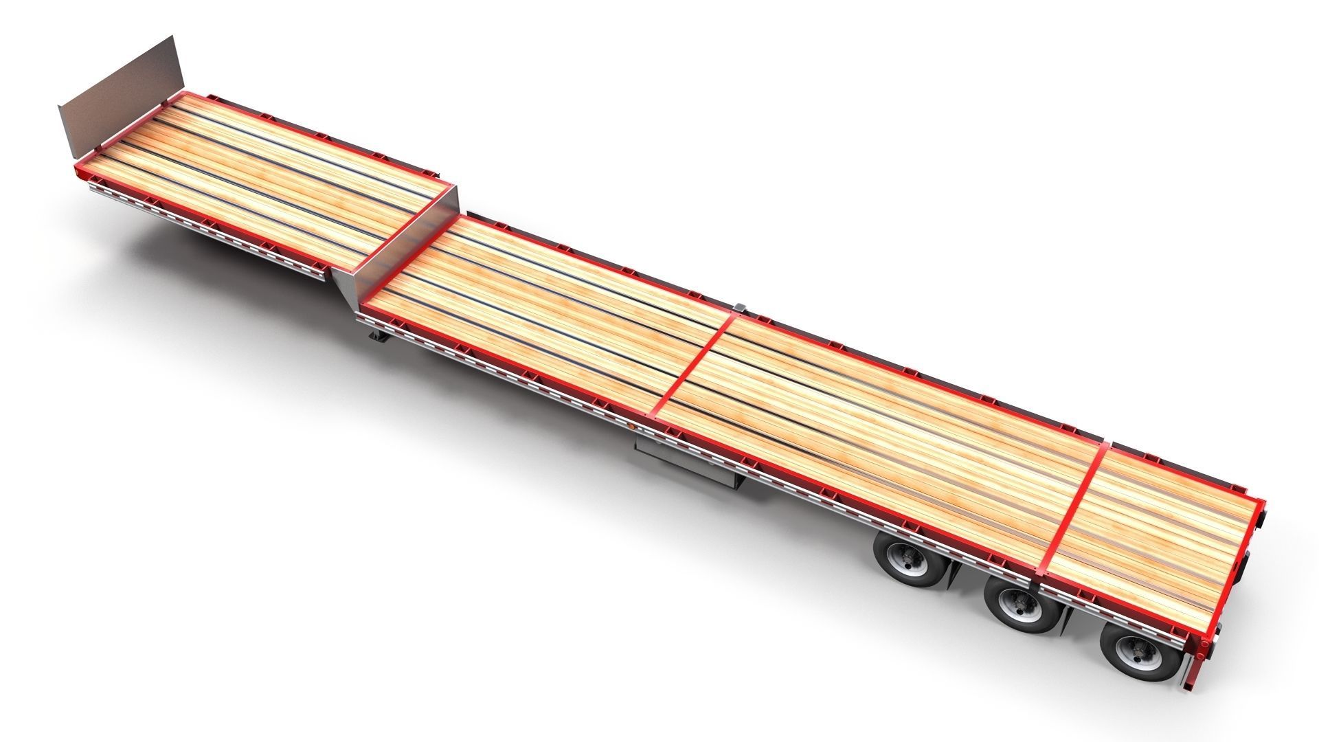Dropdeck  Trailer Low-poly 3D model_5