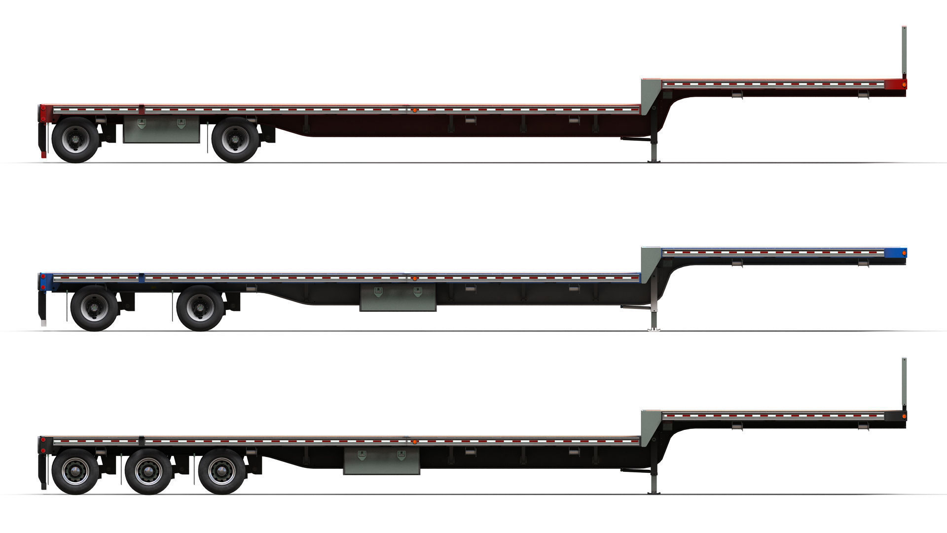 Dropdeck  Trailer Low-poly 3D model_1