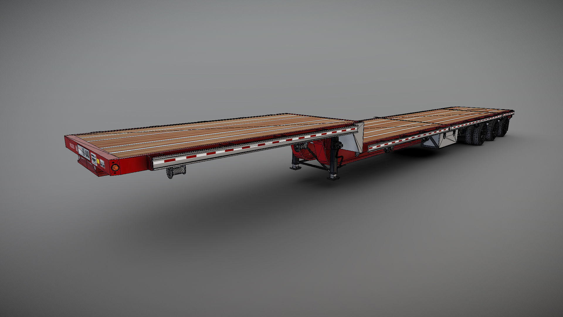 Dropdeck  Trailer Low-poly 3D model_30