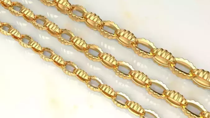 Oval classic chain link necklace  size pack