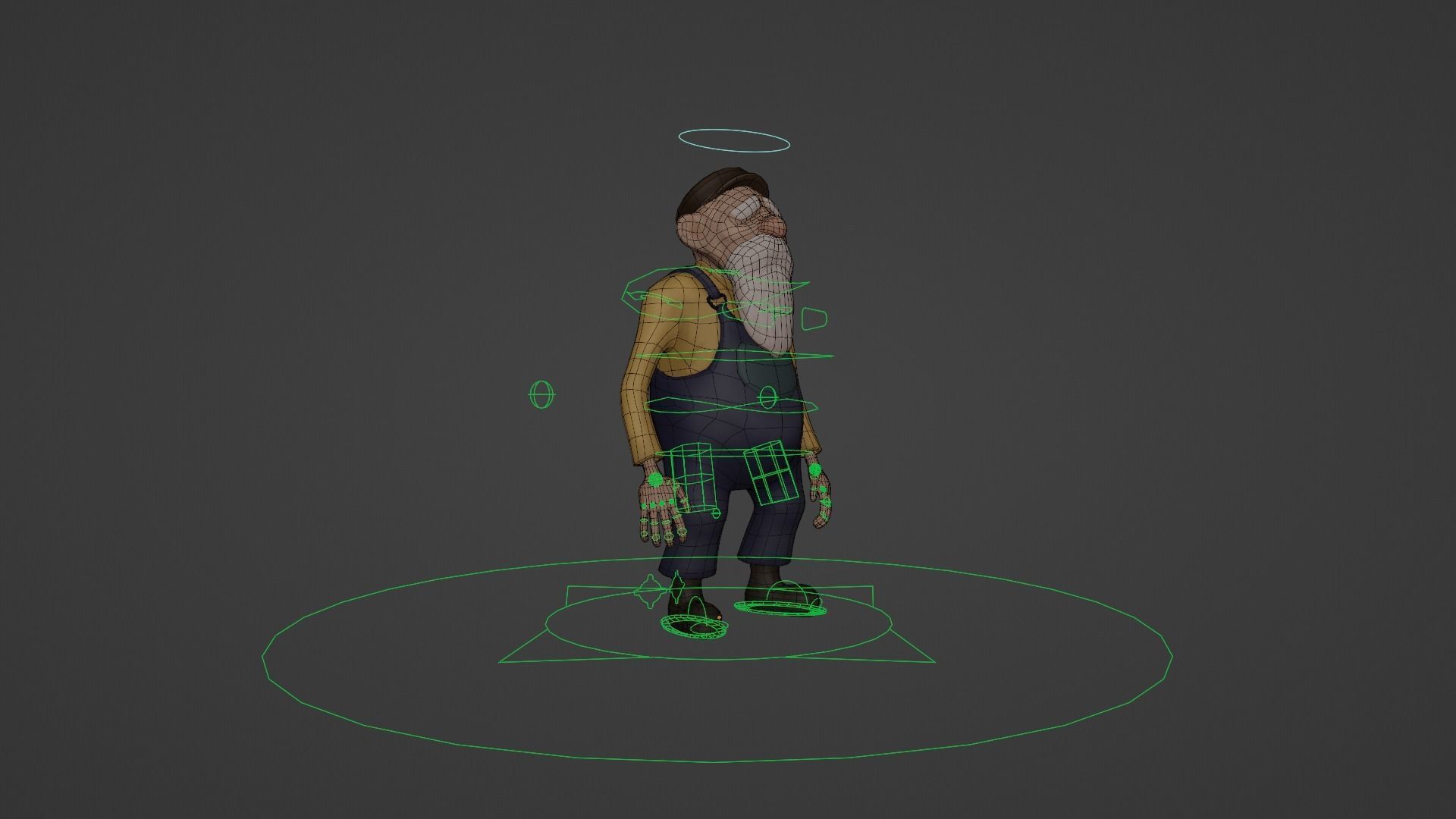 Character Old Man Low-poly 3D model_41