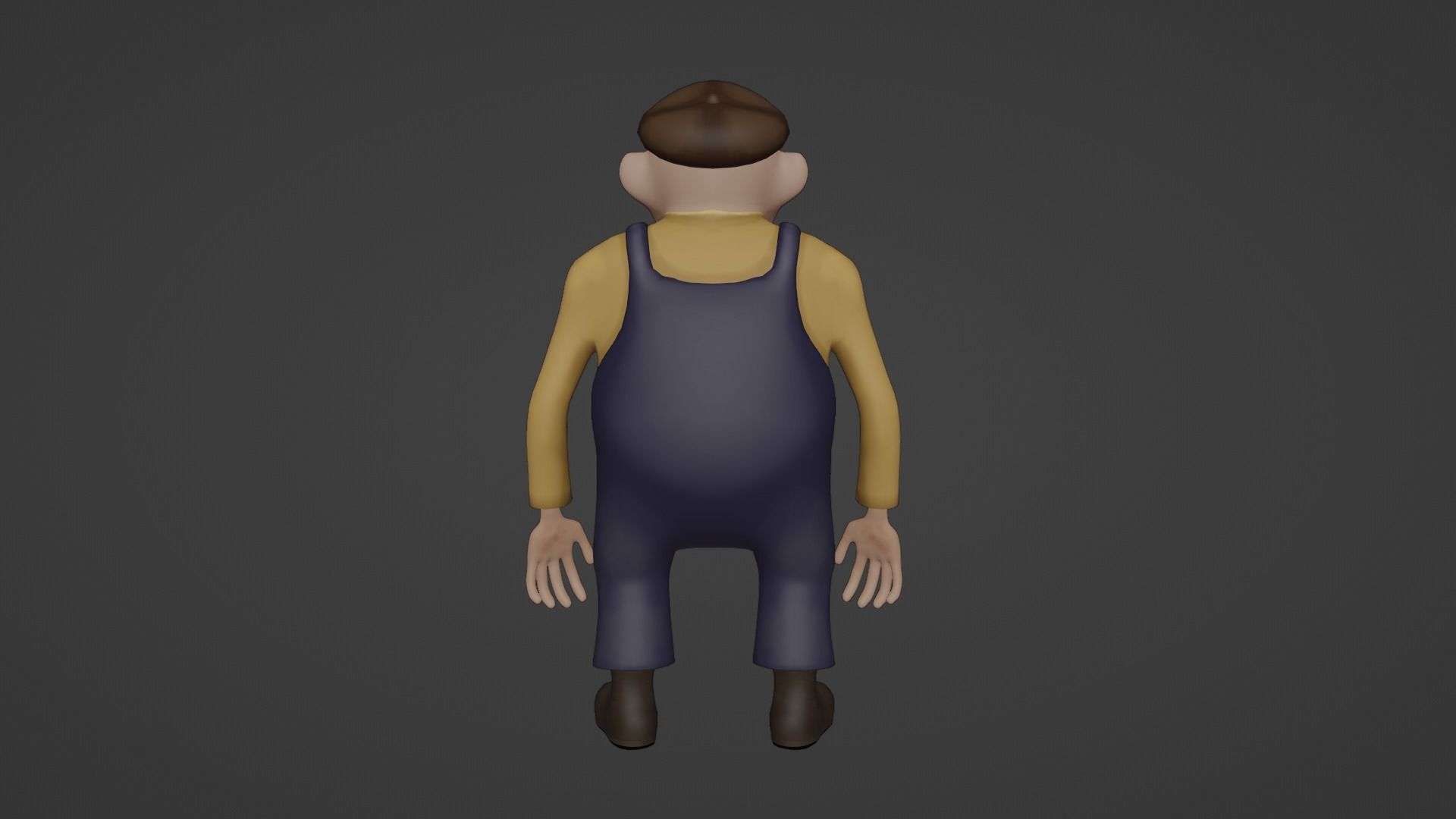 Character Old Man Low-poly 3D model_21