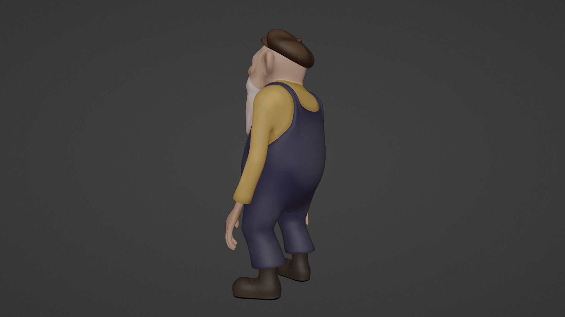Character Old Man Low-poly 3D model_17