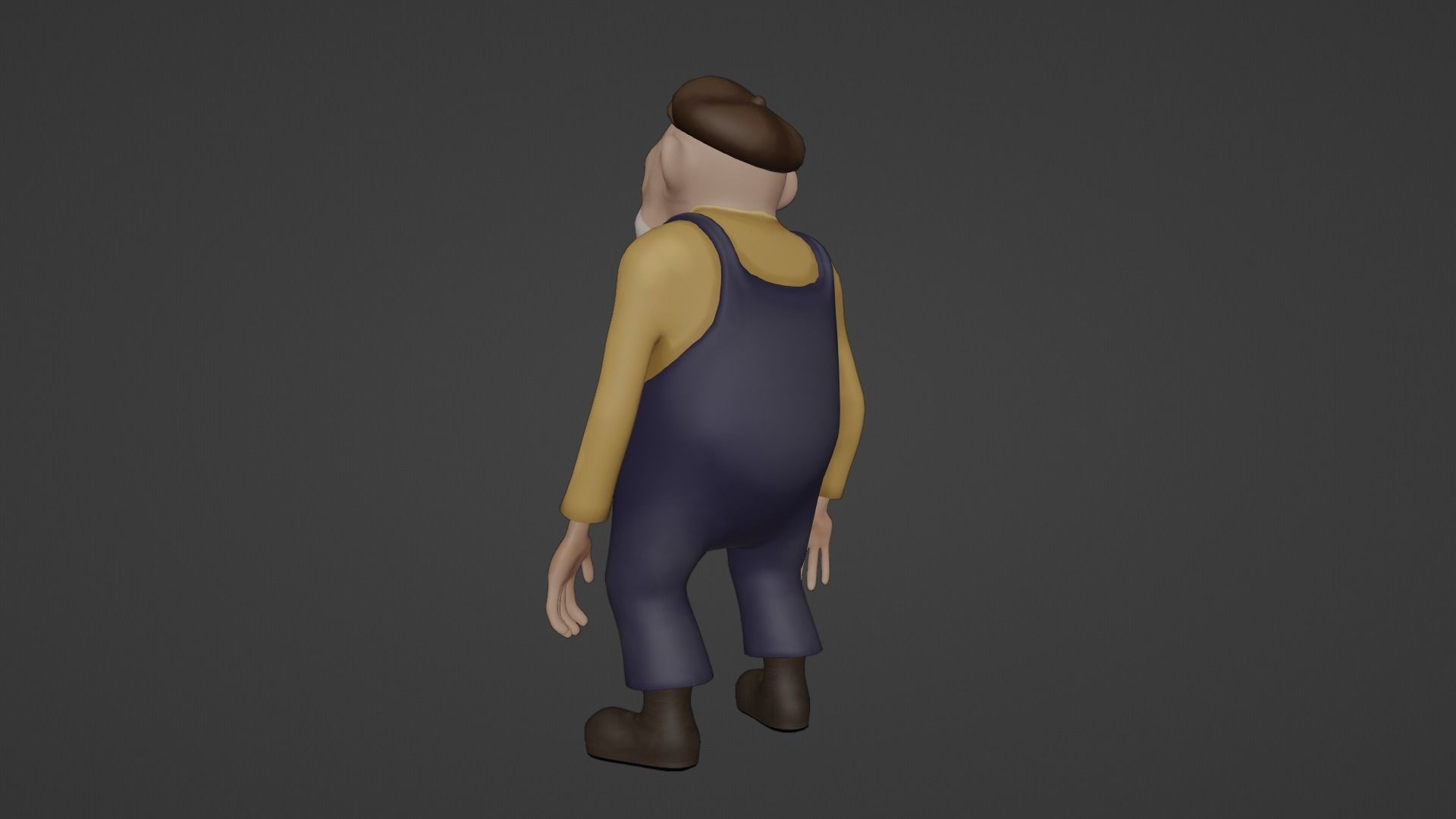 Character Old Man Low-poly 3D model_18