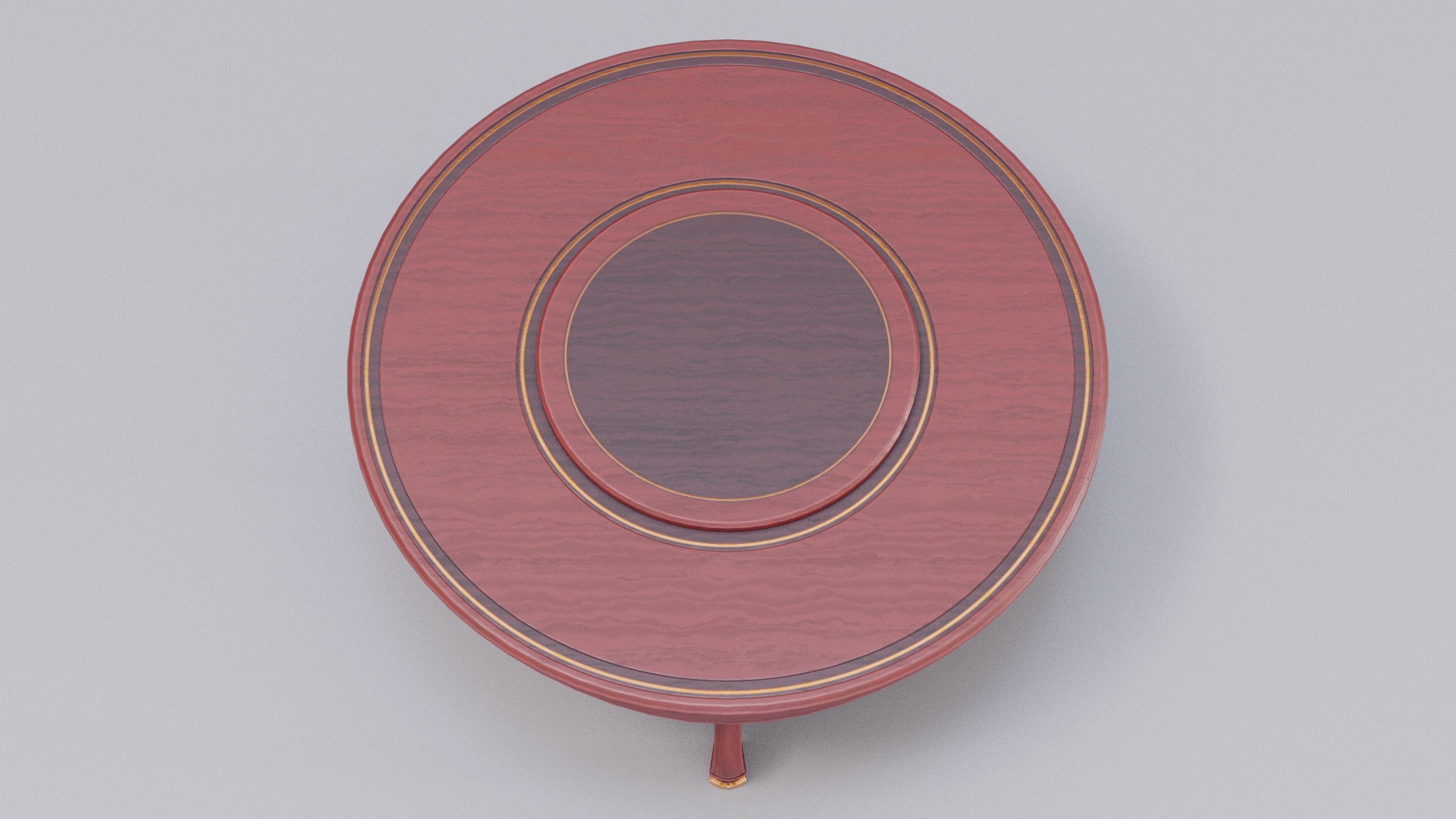 Chinese Trade Furniture Kit - 14 Round Table Low-poly 3D model_4
