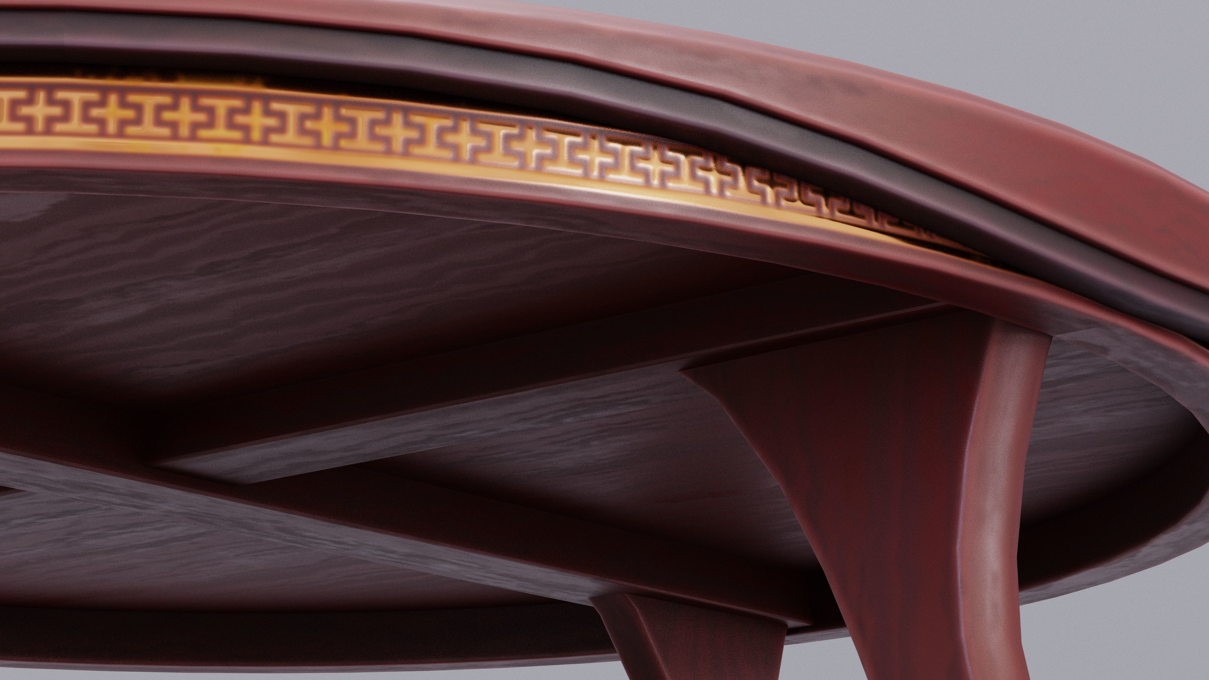 Chinese Trade Furniture Kit - 14 Round Table Low-poly 3D model_6