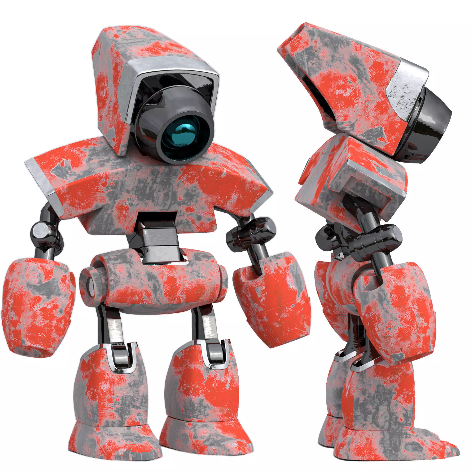 cute robot 3D model_0