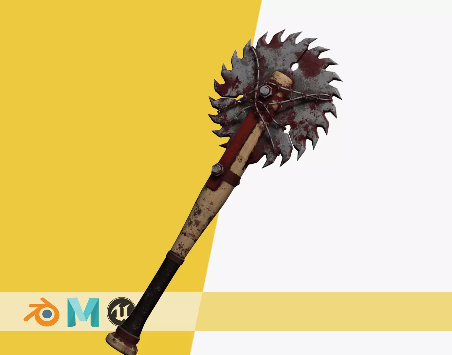 Survival realistic Weapon Low-poly 3D model