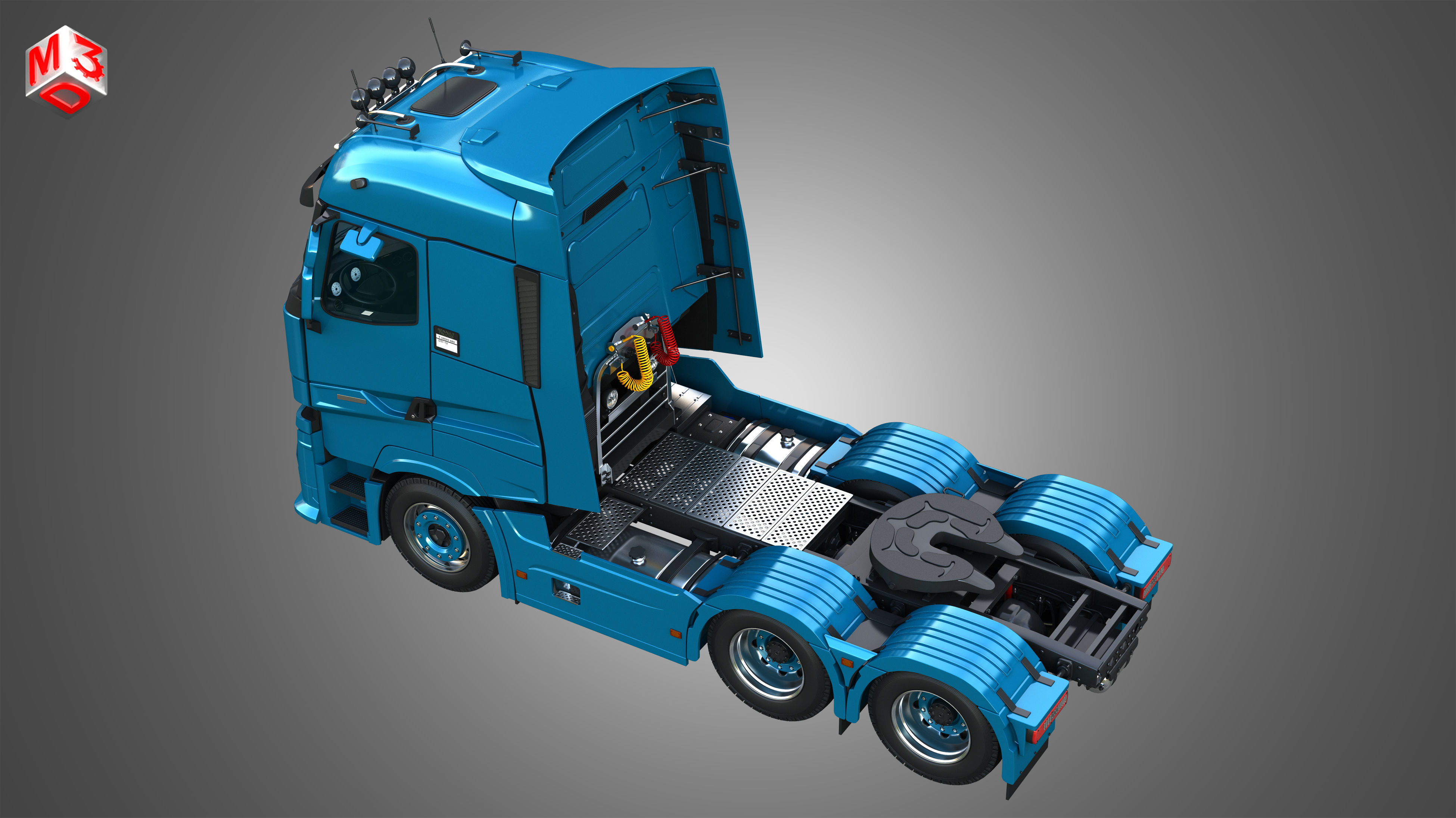 T520 - High Range Truck - 2 Axle 3D model_18