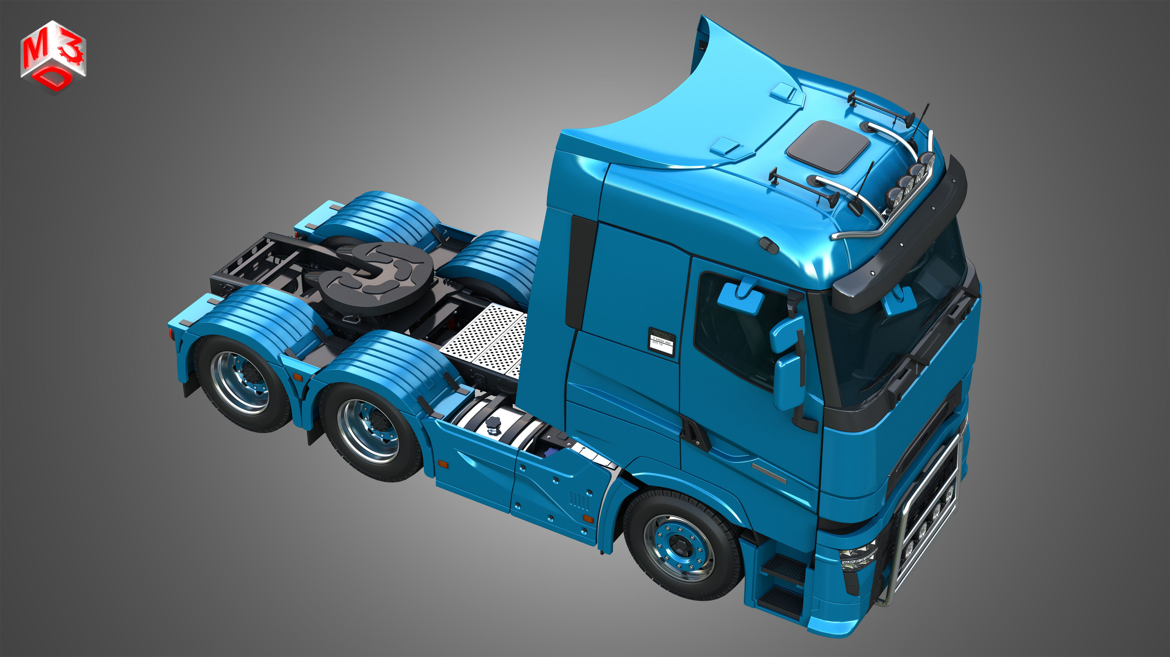 T520 - High Range Truck - 2 Axle 3D model_17