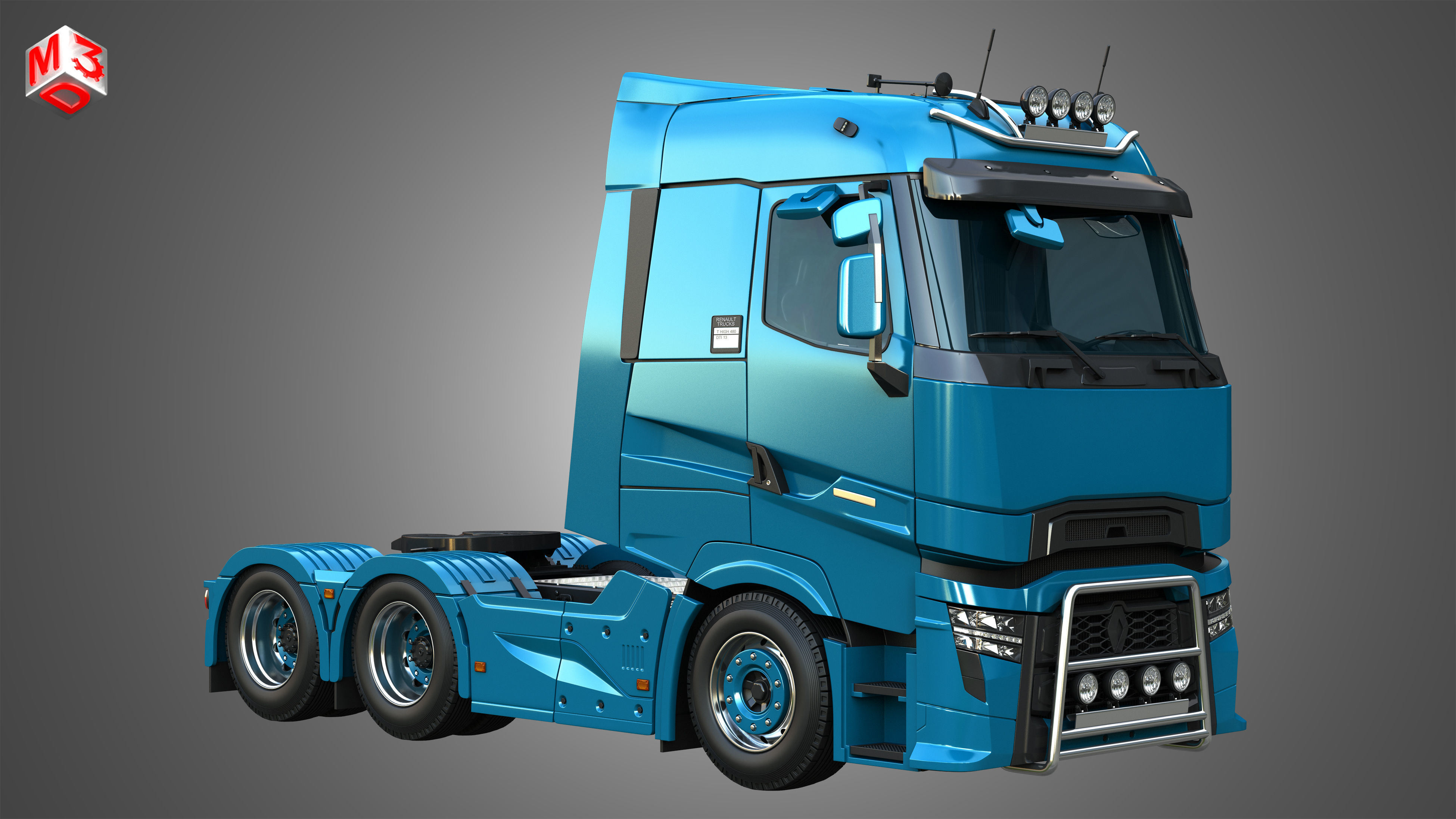 T520 - High Range Truck - 2 Axle 3D model_3