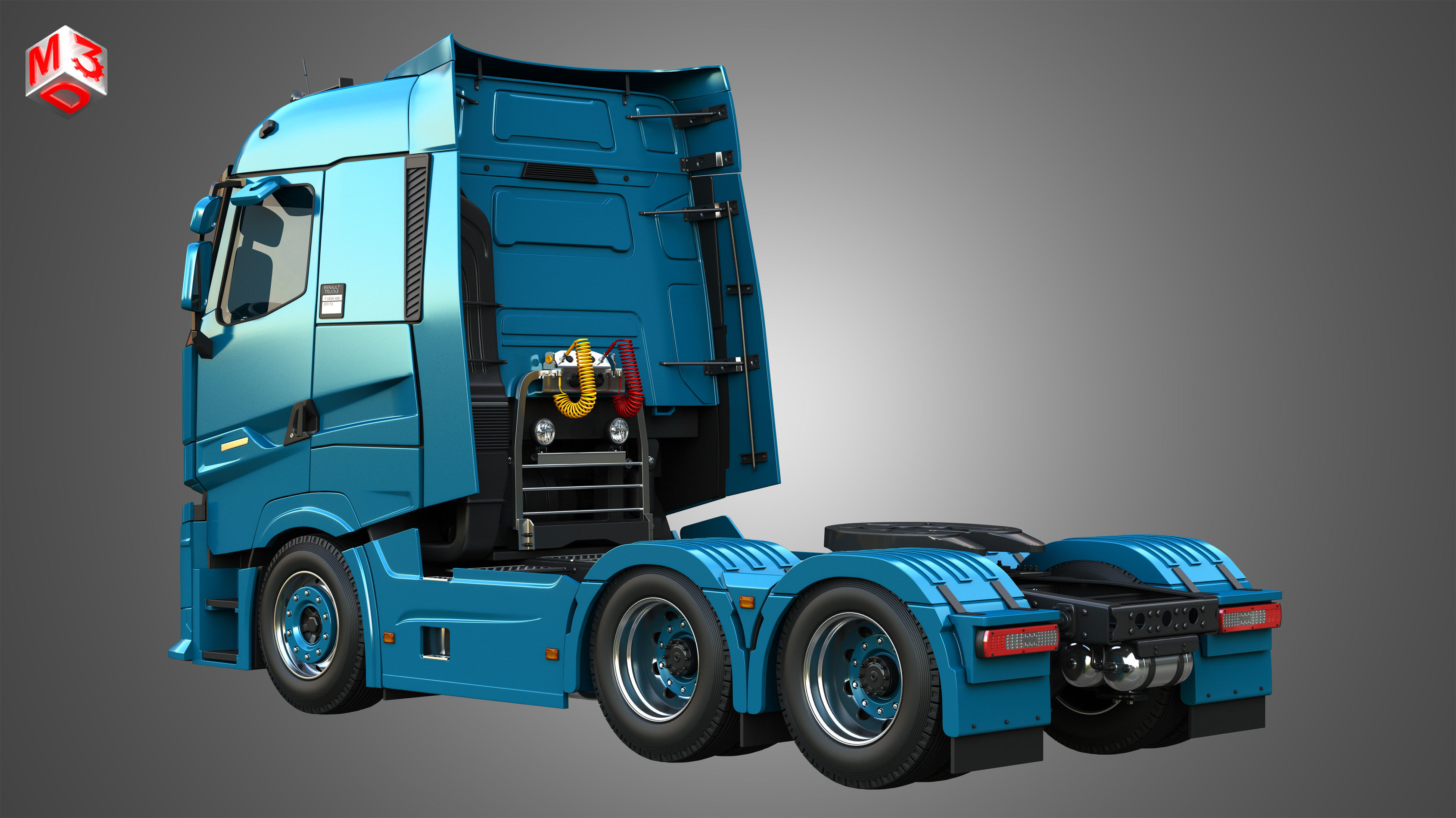 T520 - High Range Truck - 2 Axle 3D model_4