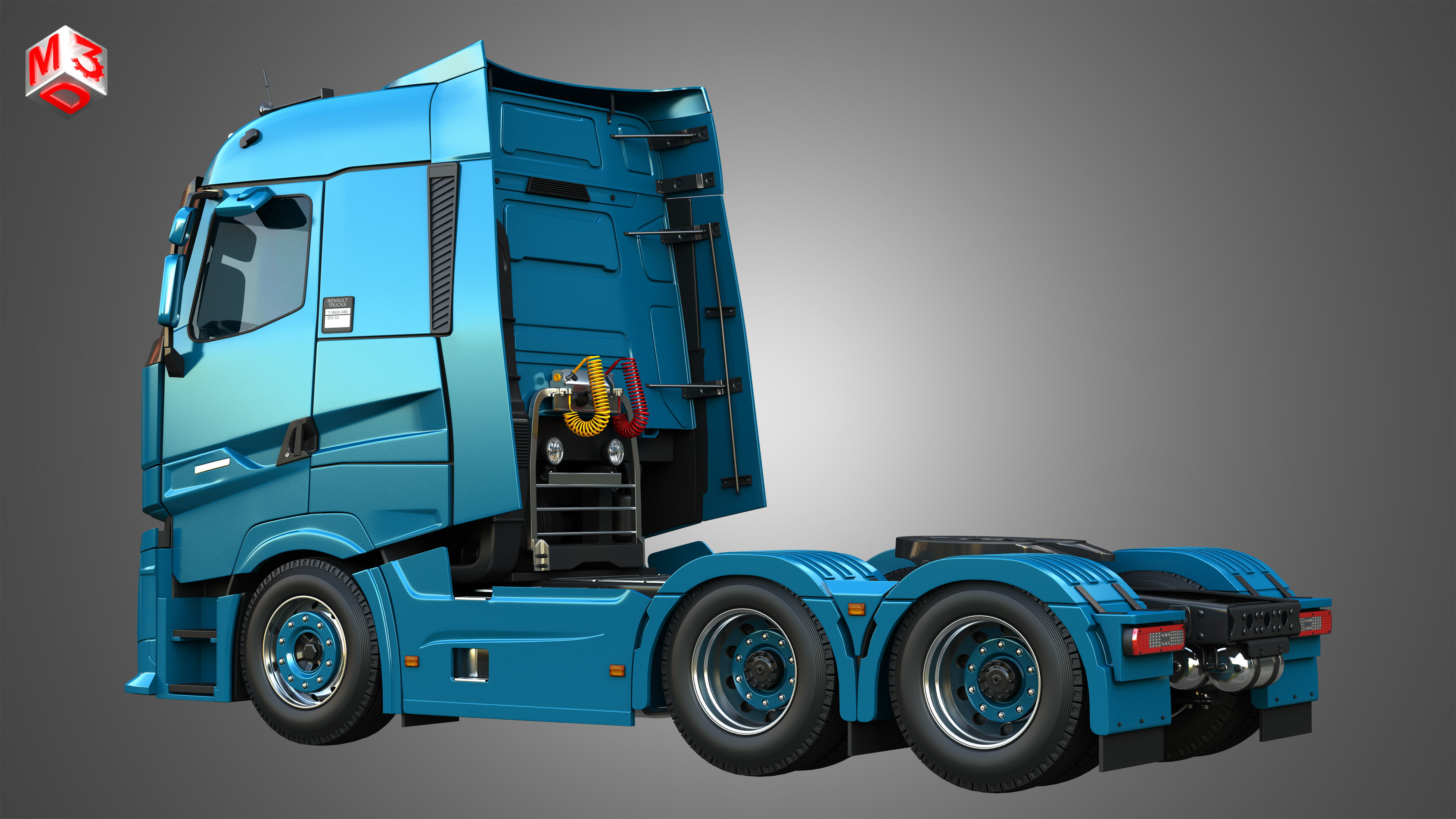 T520 - High Range Truck - 2 Axle 3D model_22