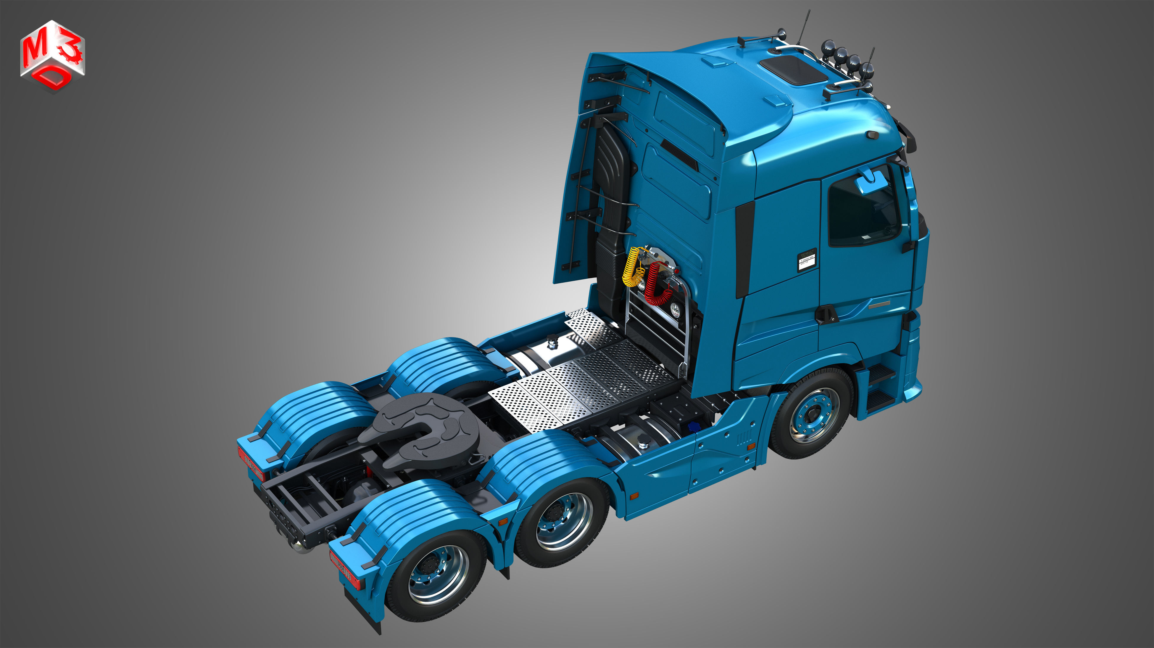 T520 - High Range Truck - 2 Axle 3D model_16