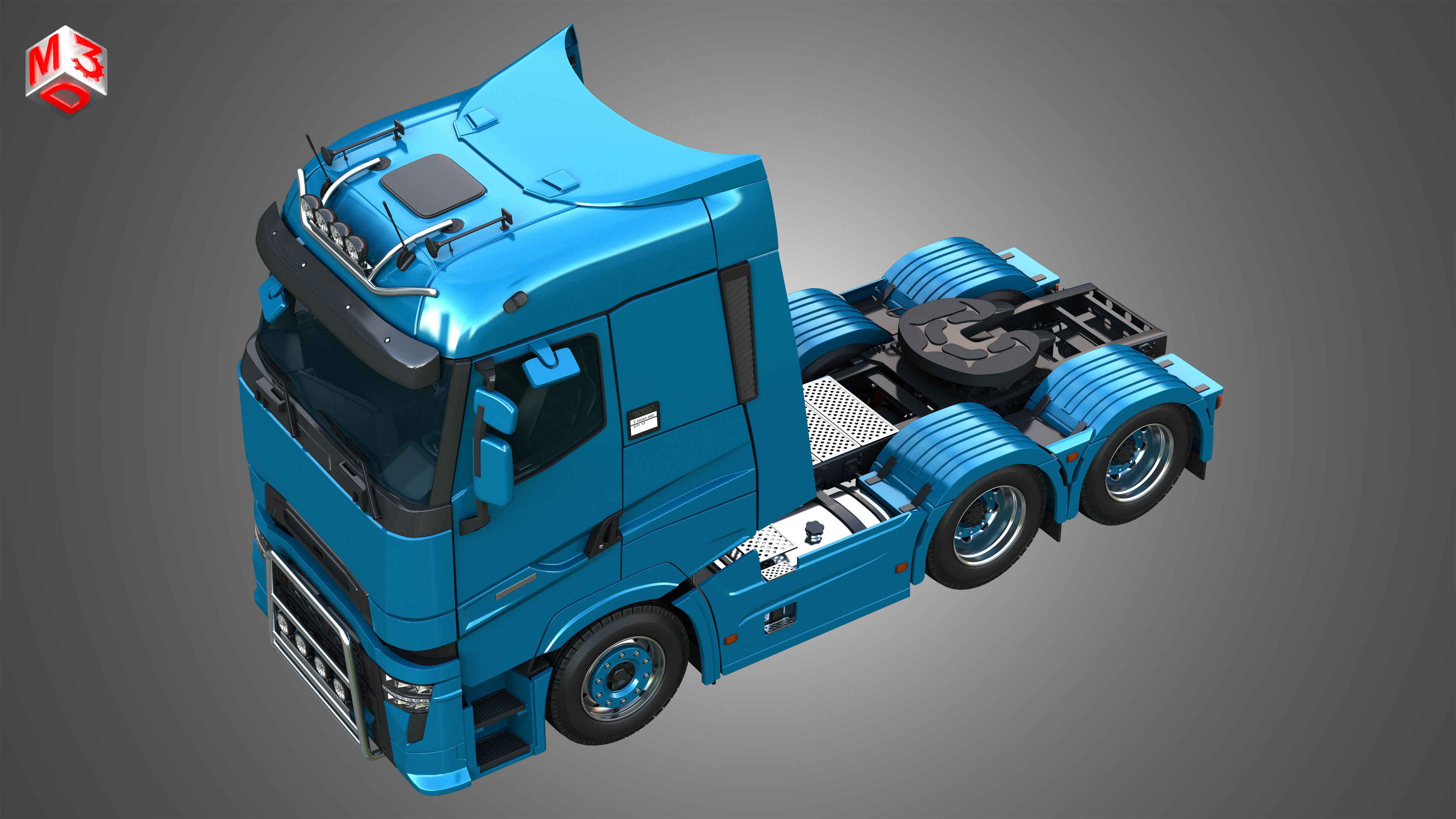T520 - High Range Truck - 2 Axle 3D model_15