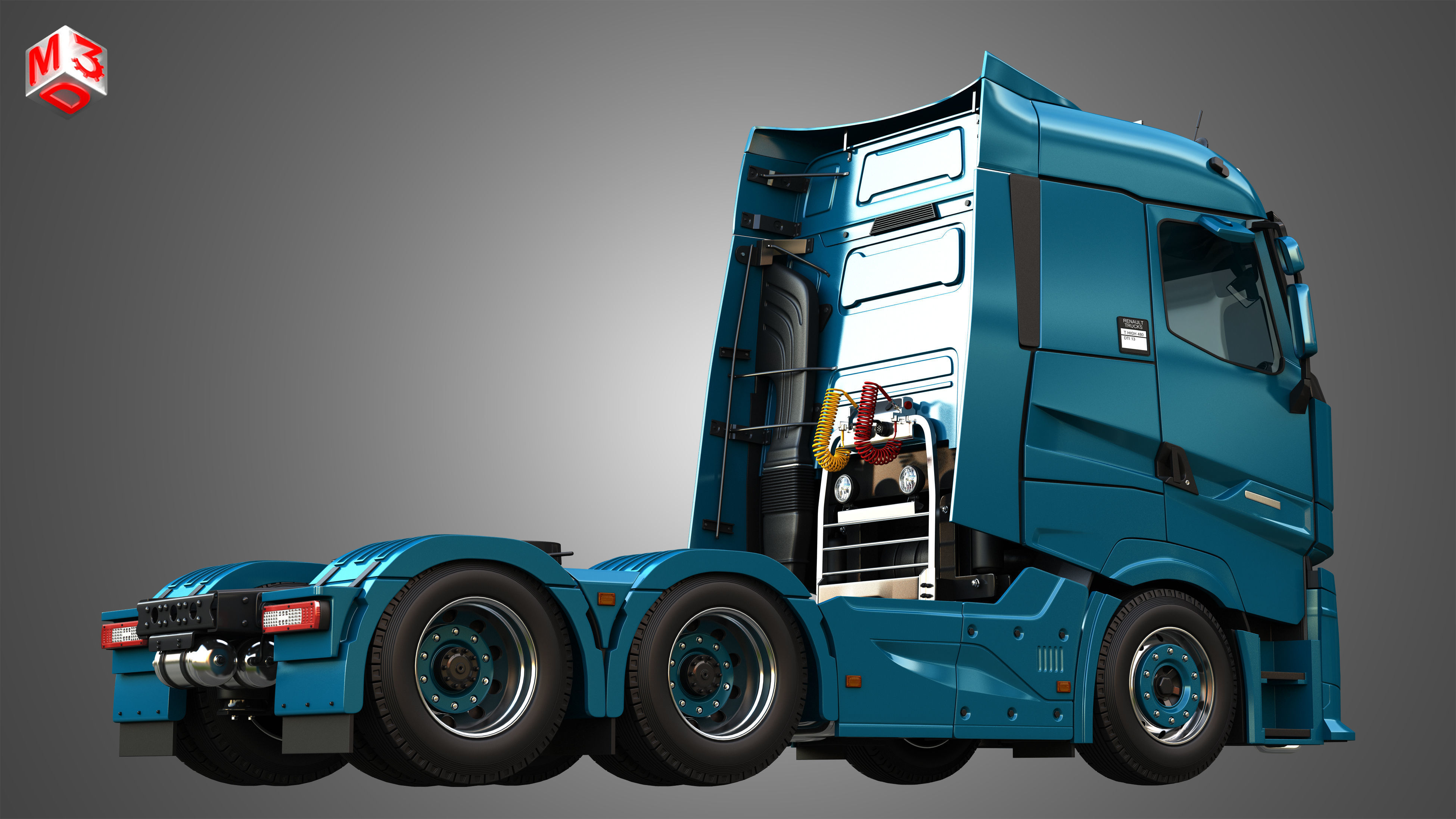 T520 - High Range Truck - 2 Axle 3D model_8